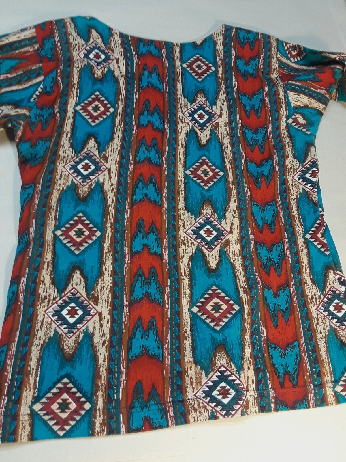 90s Shirt NATIVE AMERICAN Southwest Print 1993 Adobe Rose 90s Cotton Medium