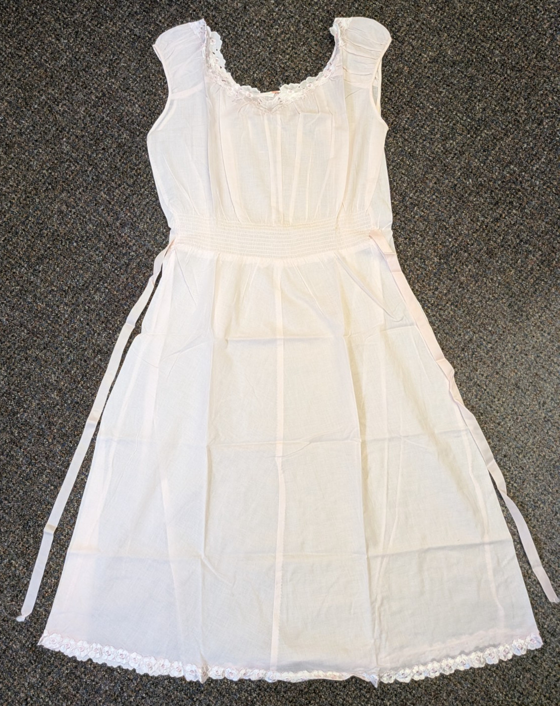 Vintage Tailored by Katz Pink Floral Sleeveless House Dress Nightgown Peignoir