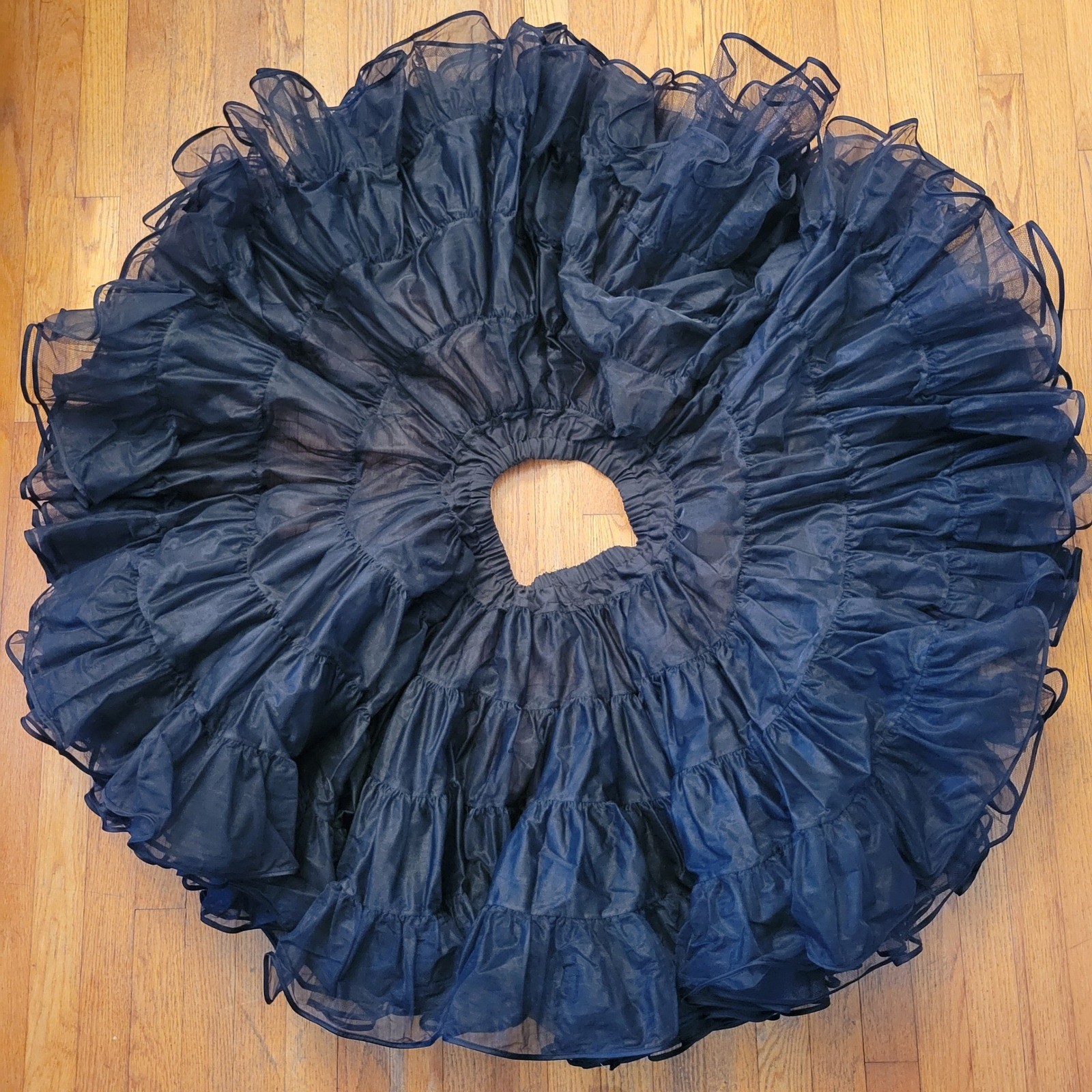 Malco Modes S Crinoline Petticoat Black Tulle Tiers Vintage Prairie Goth Skirt