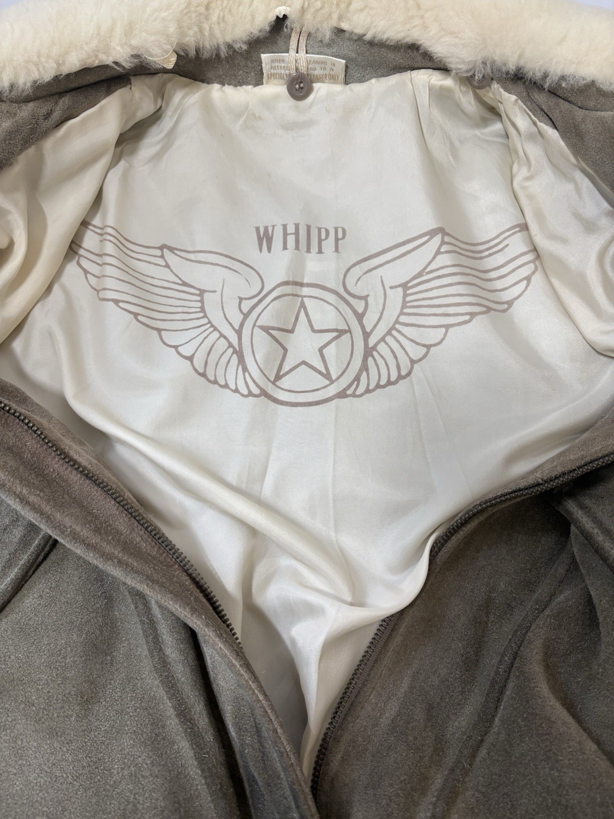 1970s Whipp Suede Bomber Jacket Shearling Fur Women’s Small Vintage Western
