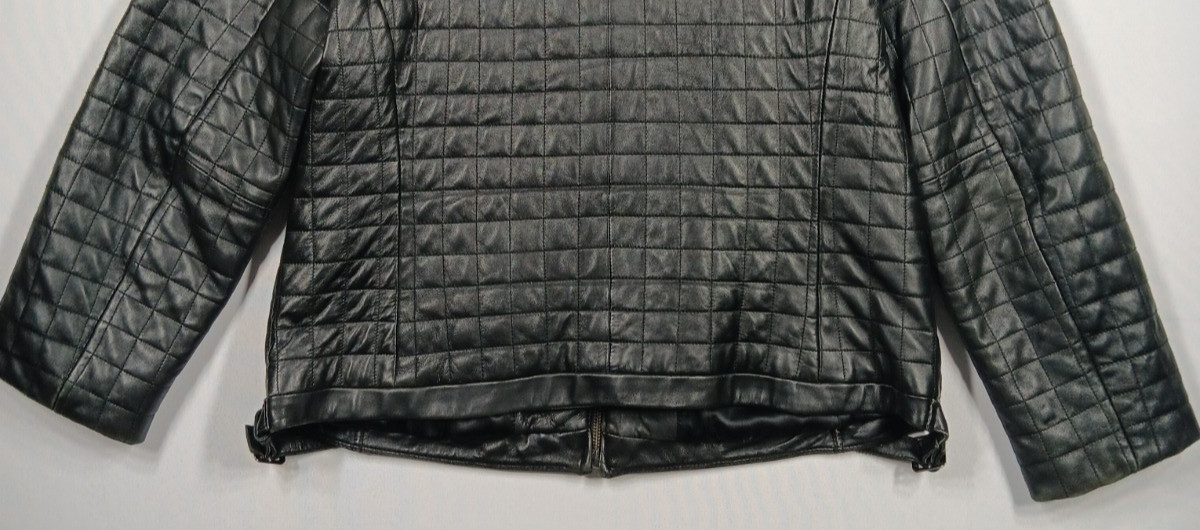 Petite Sophisticate Vintage Leather Jacket Ladies Size Large Black