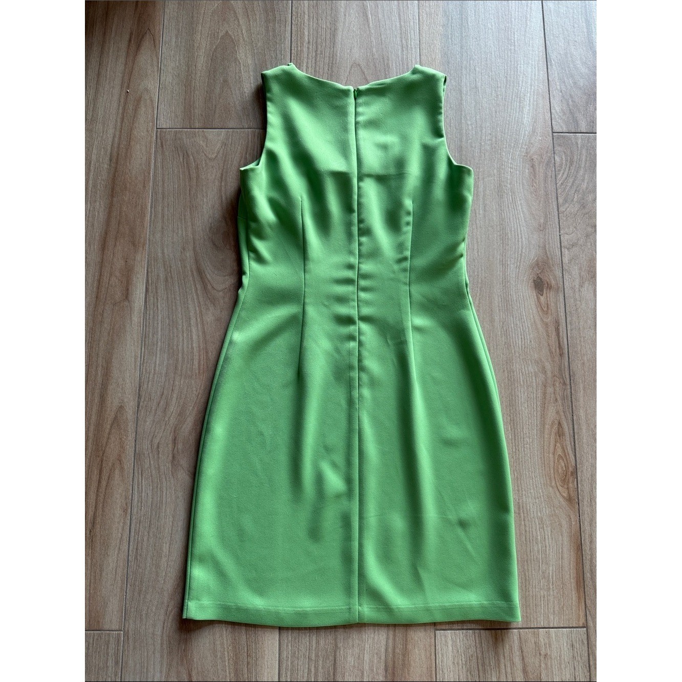 CDC Lime Green Sleeveless Body Skimming Cocktail Mini Dress 90s Y2K Minimalism