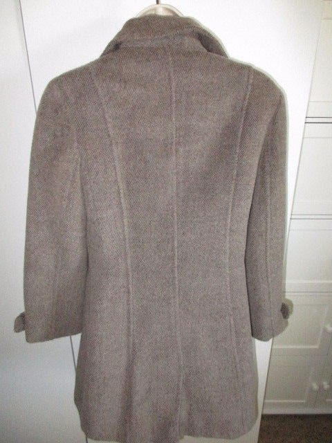 ALPACA SUPERFINE BROWN BUTTON UP COAT Condor Tips Women&rsquo;s Small Medium Maglia