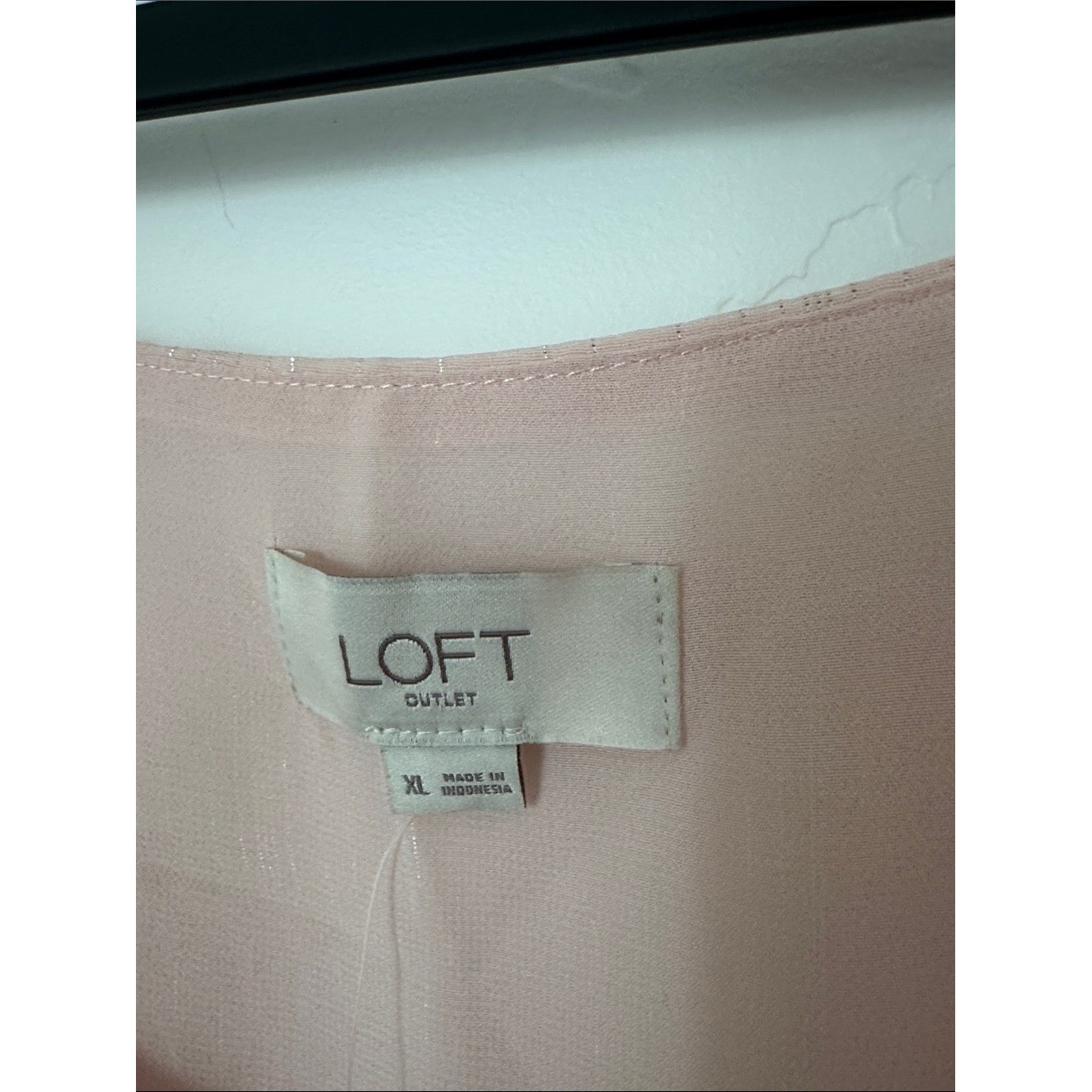 NWT LOFT Pink Metallic Shimmer Capsule Office Business VNeck Cami Tank Blouse XL