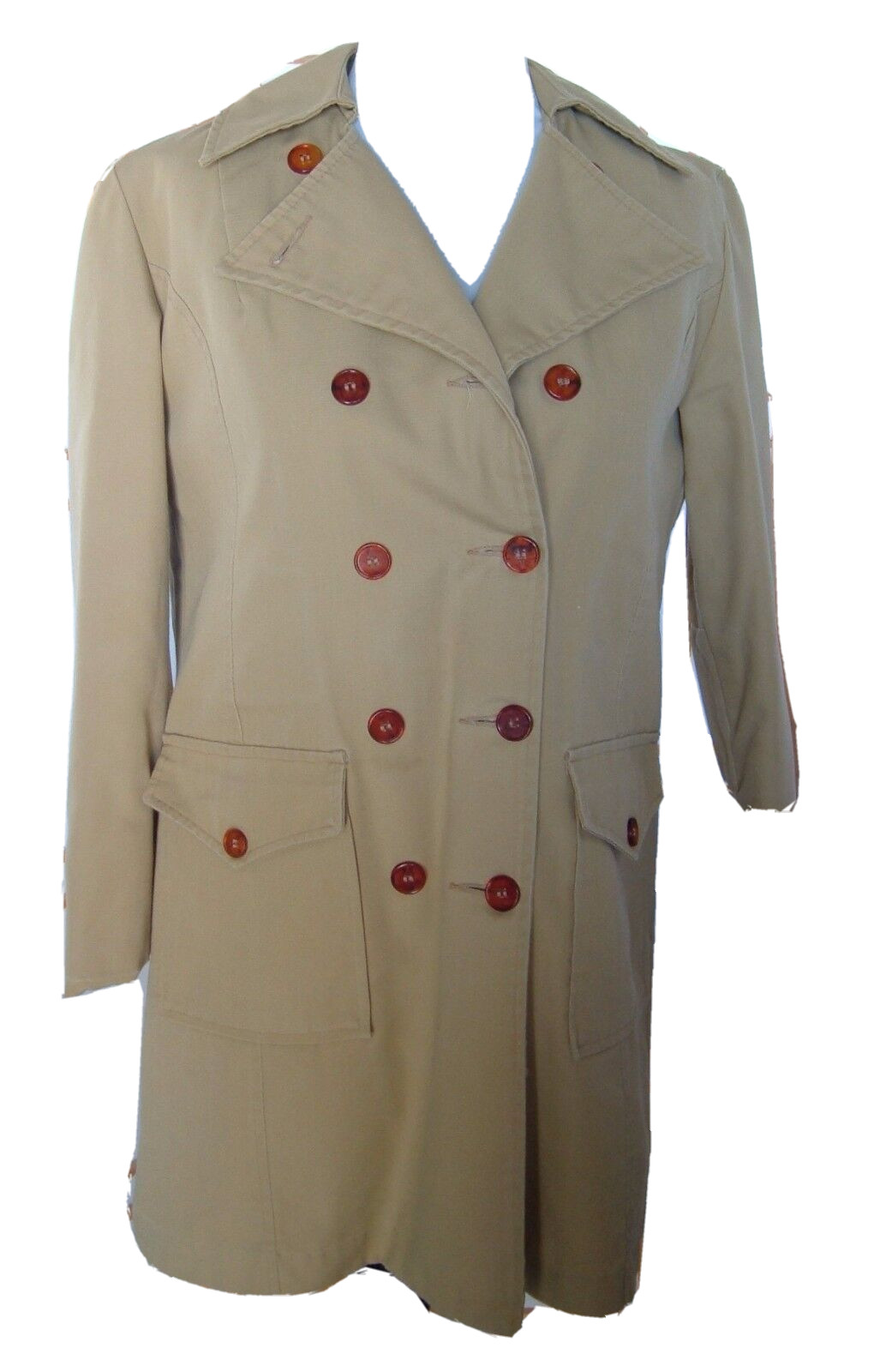 Vintage Coat 60s Womens Norby&rsquo;s of Fergus Falls faux fur lined Stadium trench