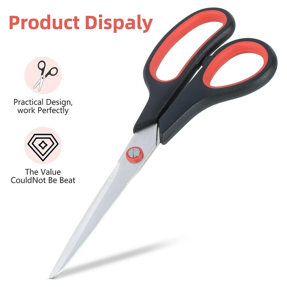 Heavy Duty 8-inch All-Purpose Scissors – 24 Bulk Pack for Office, Home, Craft