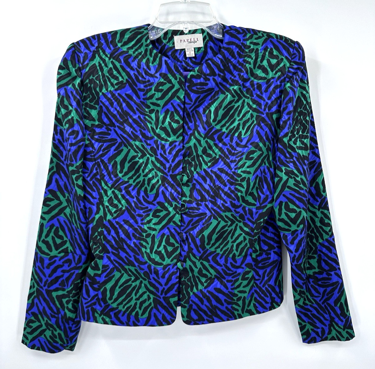 vintage 90s Y2K 2 piece skirt suit business 8 green purple office siren