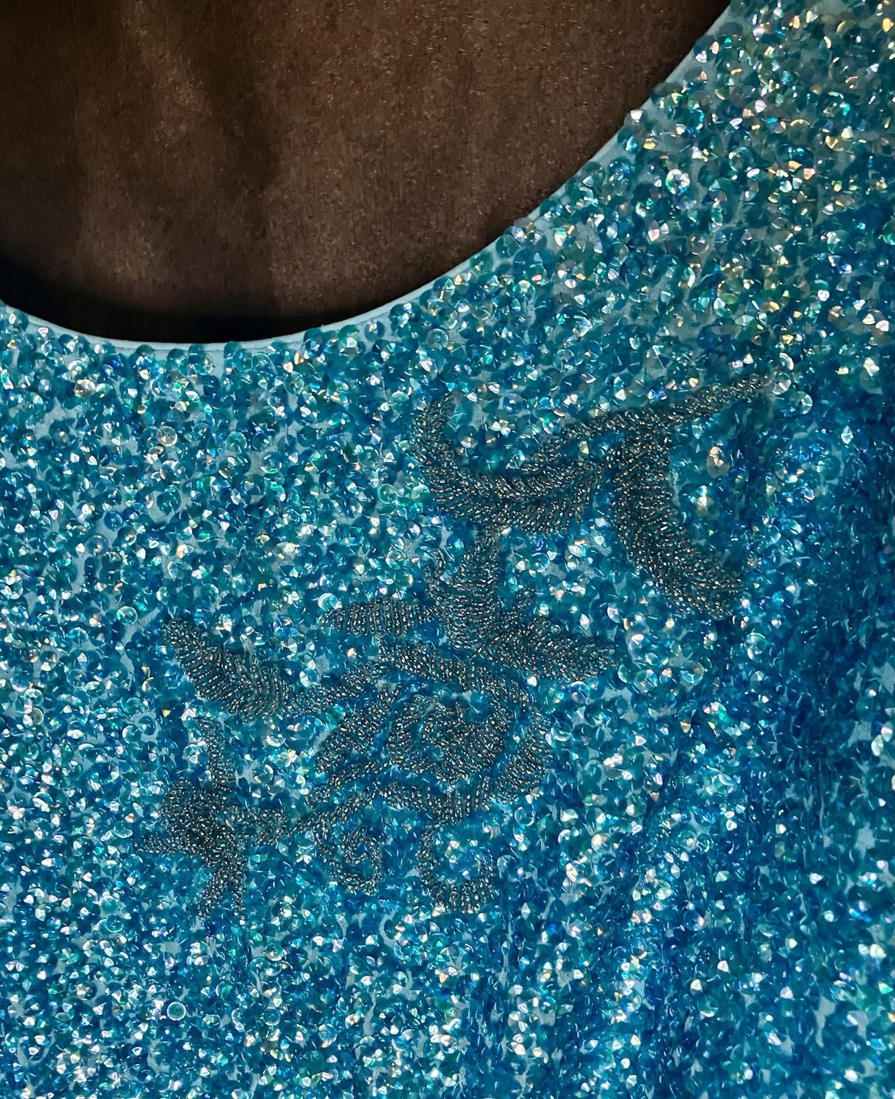 Bruce Arnold Beaded Sequined Silk Flapper Dress Size 12 Hong Kong 1950&rsquo;s Vintage