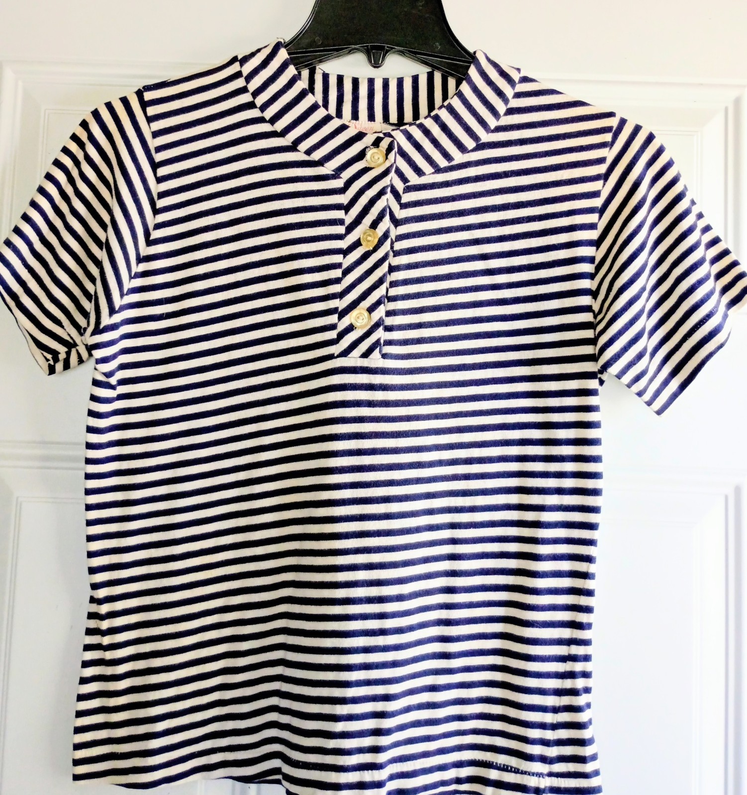 60s 70s Queen Casuals Made USA Retro Hippie Disco Cotton Crop Top Medium