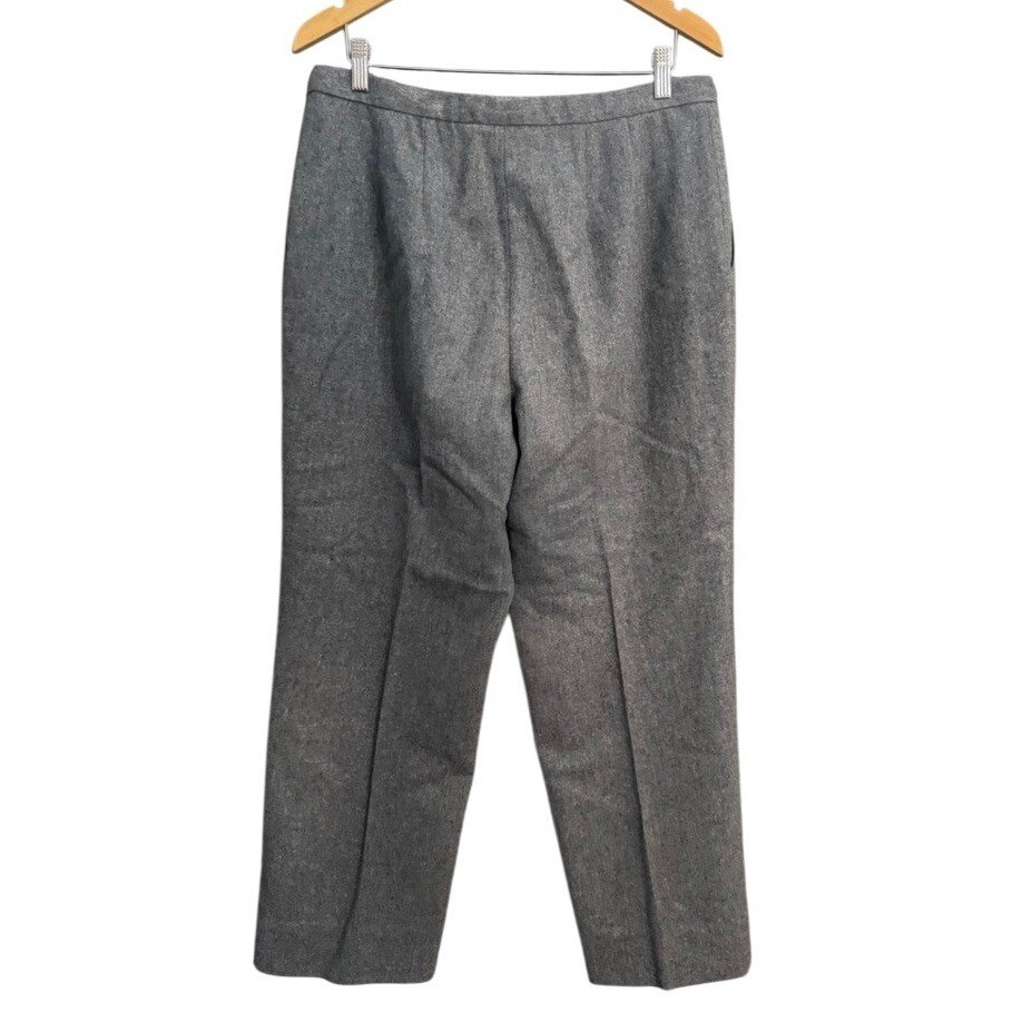 Pendleton Vintage Grey Wool Trousers High Waisted Straight Leg Made in USA 33×30