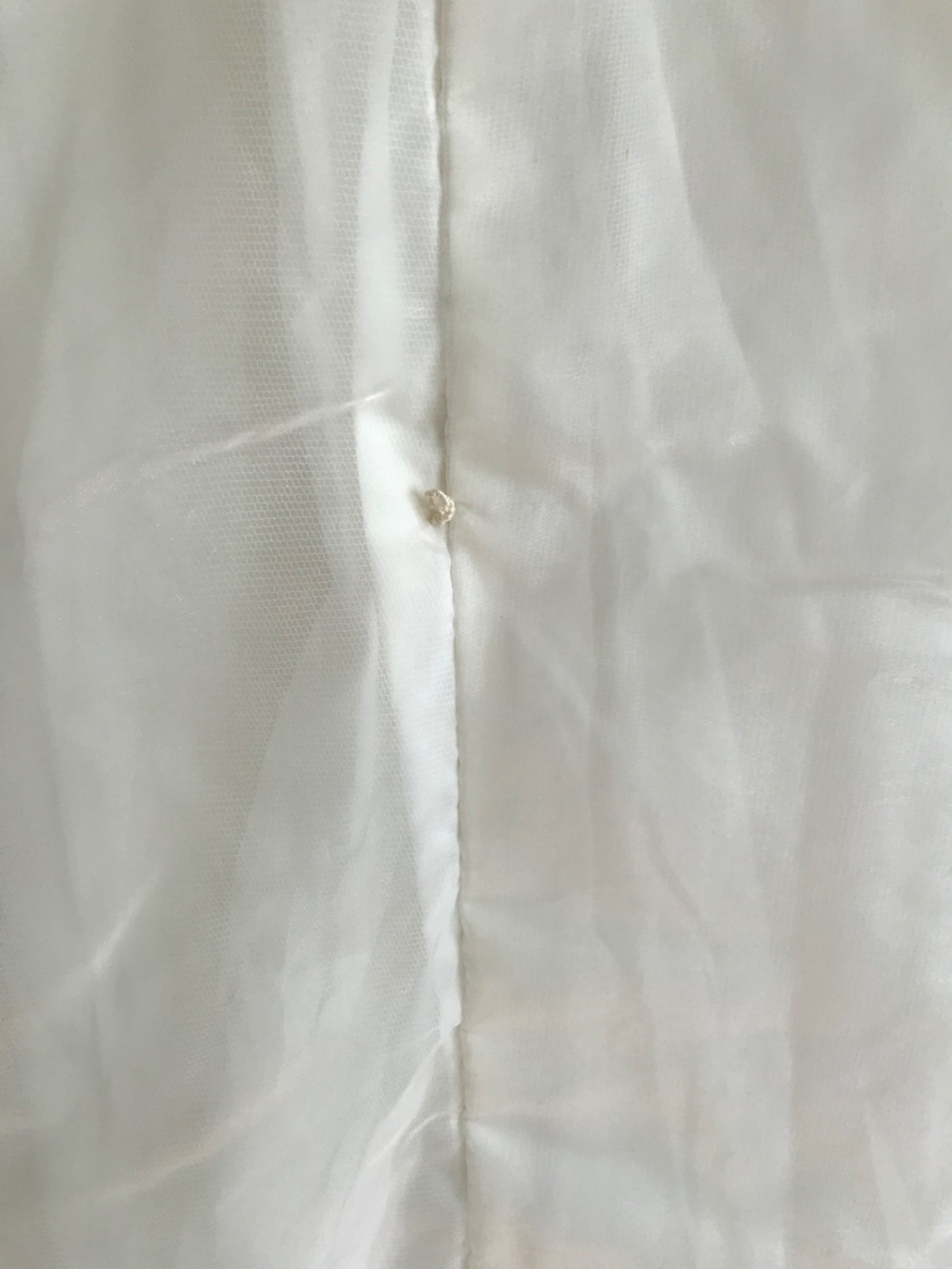 Vintage 70’s Prairie Wedding Down, Long Sleeve, Cream, Full Skirt High Neck