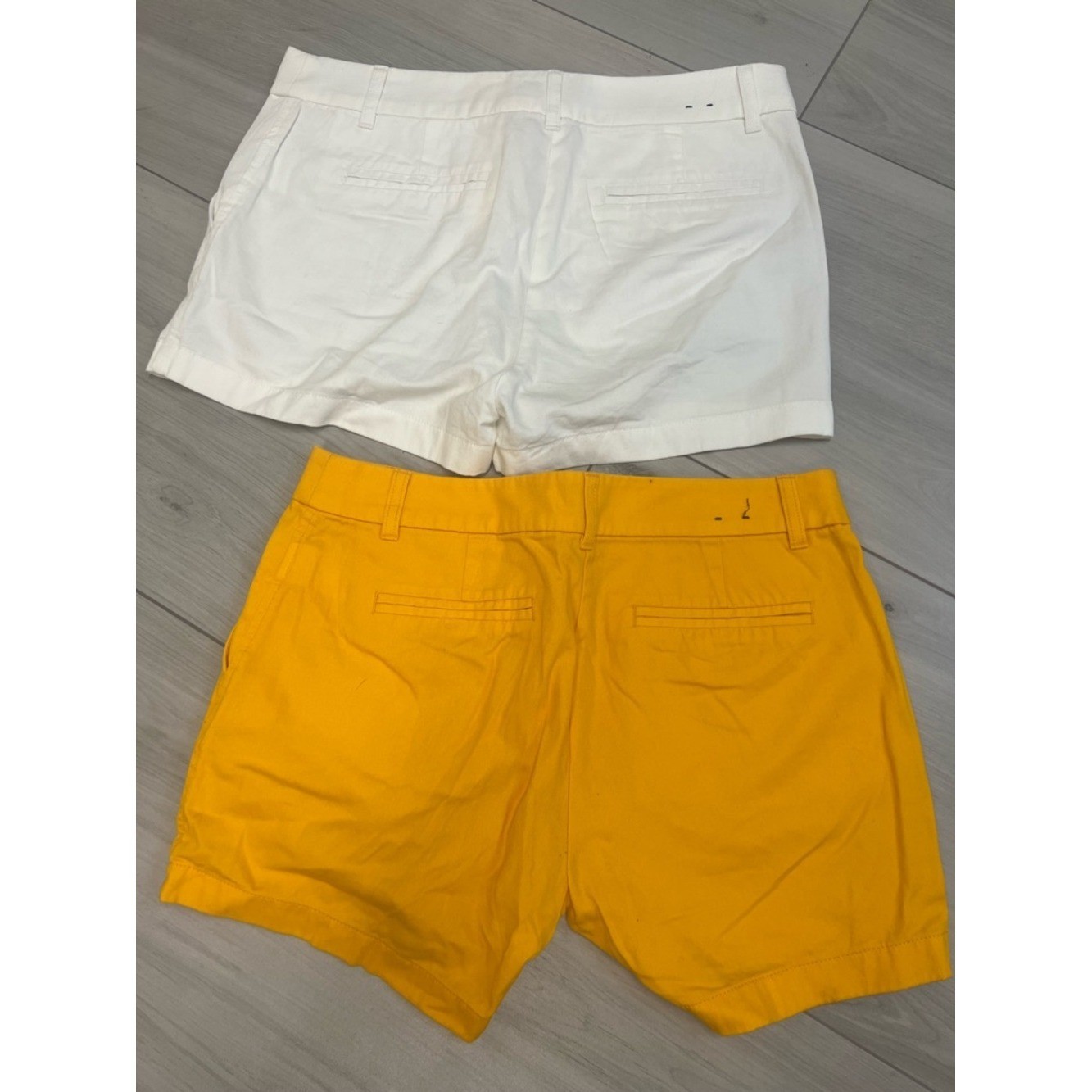 J.Crew 2 Pack BUNDLE Sz 8 White & Yellow Preppy Coastal Grandma Summer Classic