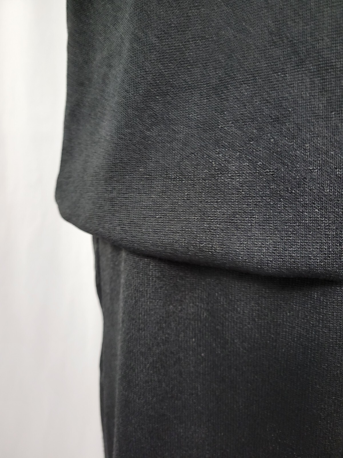 Vintage Risa Ann Black Ribbed Knit Sweater Drop Waist Dress Size L/XL?