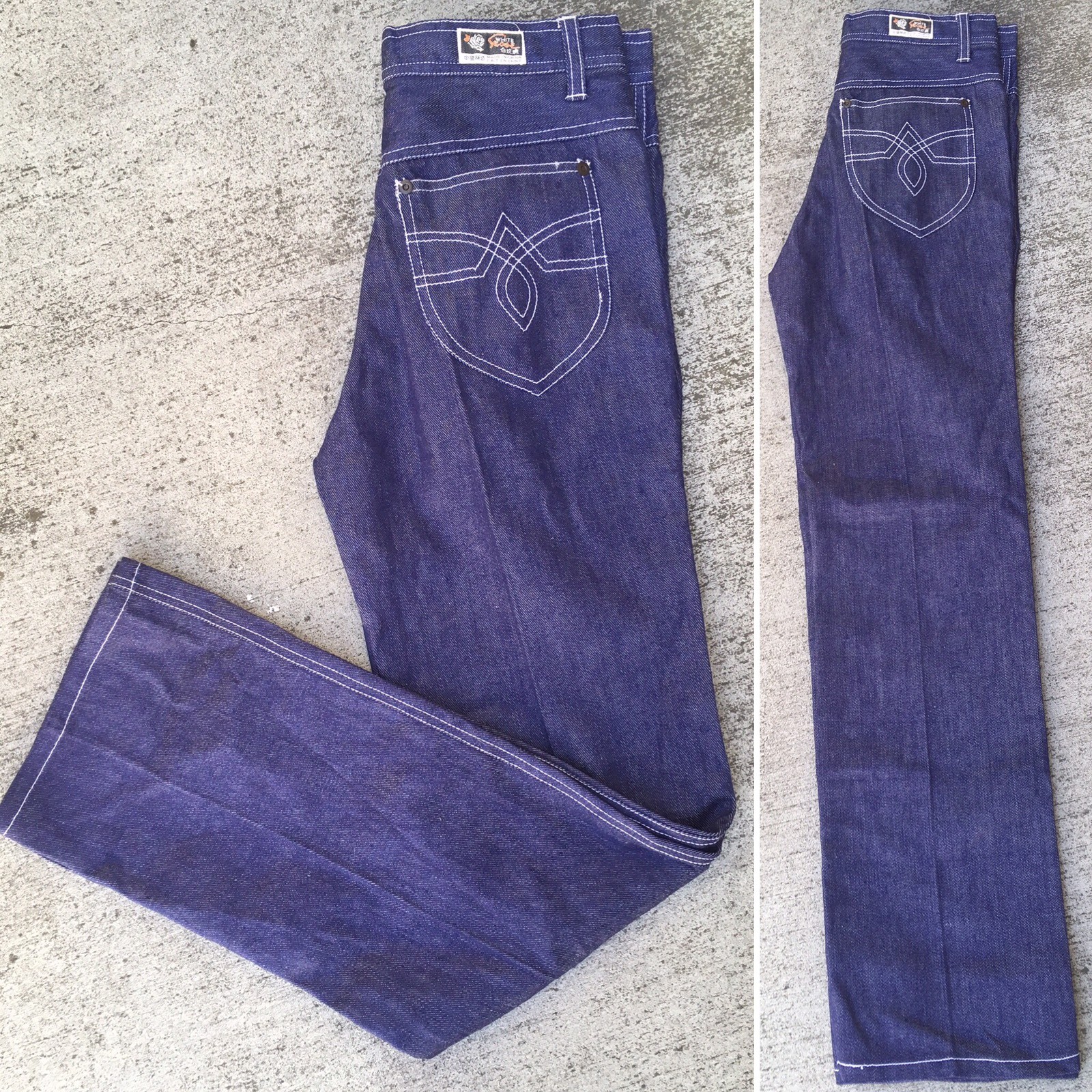 Vintage White Rose High Waist Jeans White Stitching Size 40 (28&Prime; Waist)