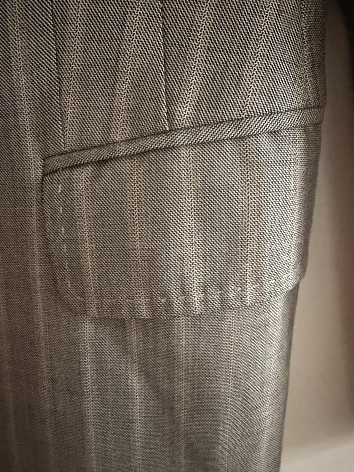 ESCADA Margaretha Ley 90s Vintage Pinstripe Blazer Silk Wool EU 36 Y2K