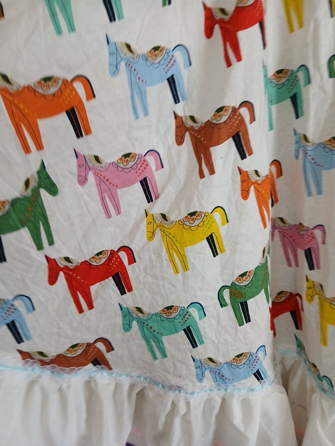 Mexican Unique Jalisco Dance Folklorico Horses Pony Double Circle Skirt Artisan
