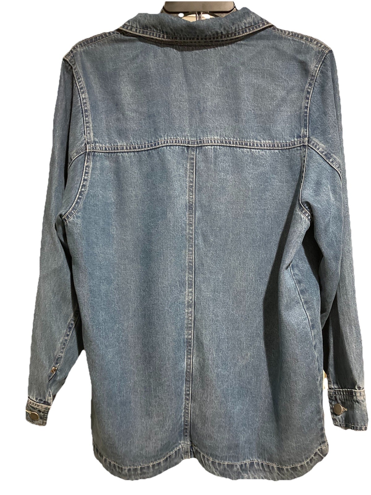 Denim Jacket Metal Buttons, Chico’s Private Edition Size 0, (Womens L)