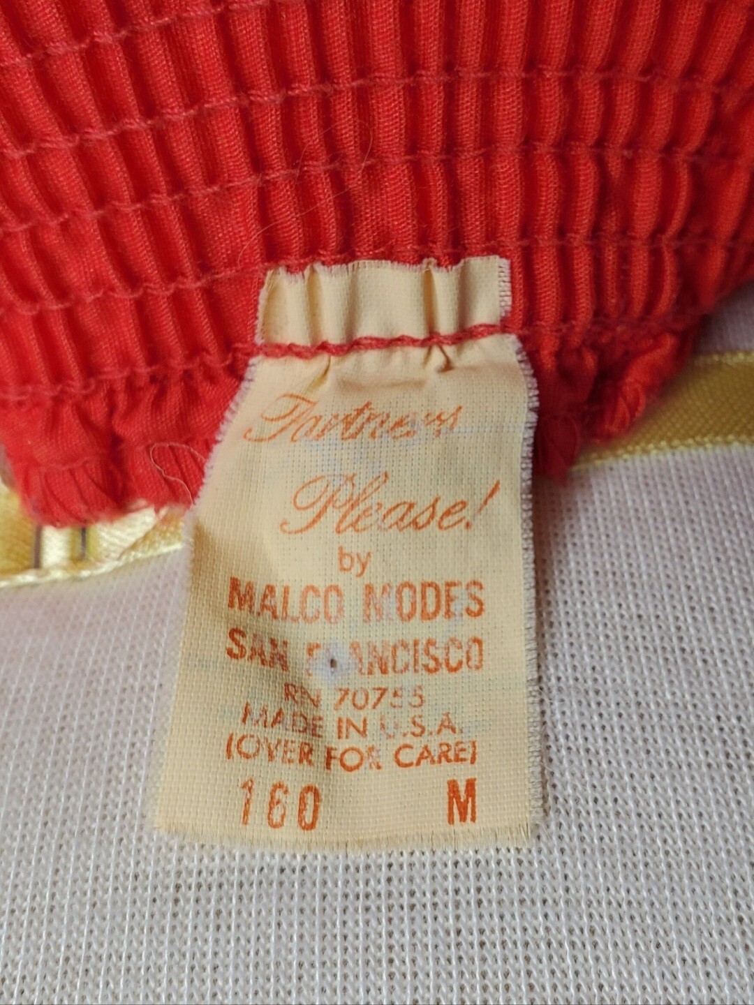 Vintage 1960s Partners Please Malco Modes Red And White Skirt Square Dance Med