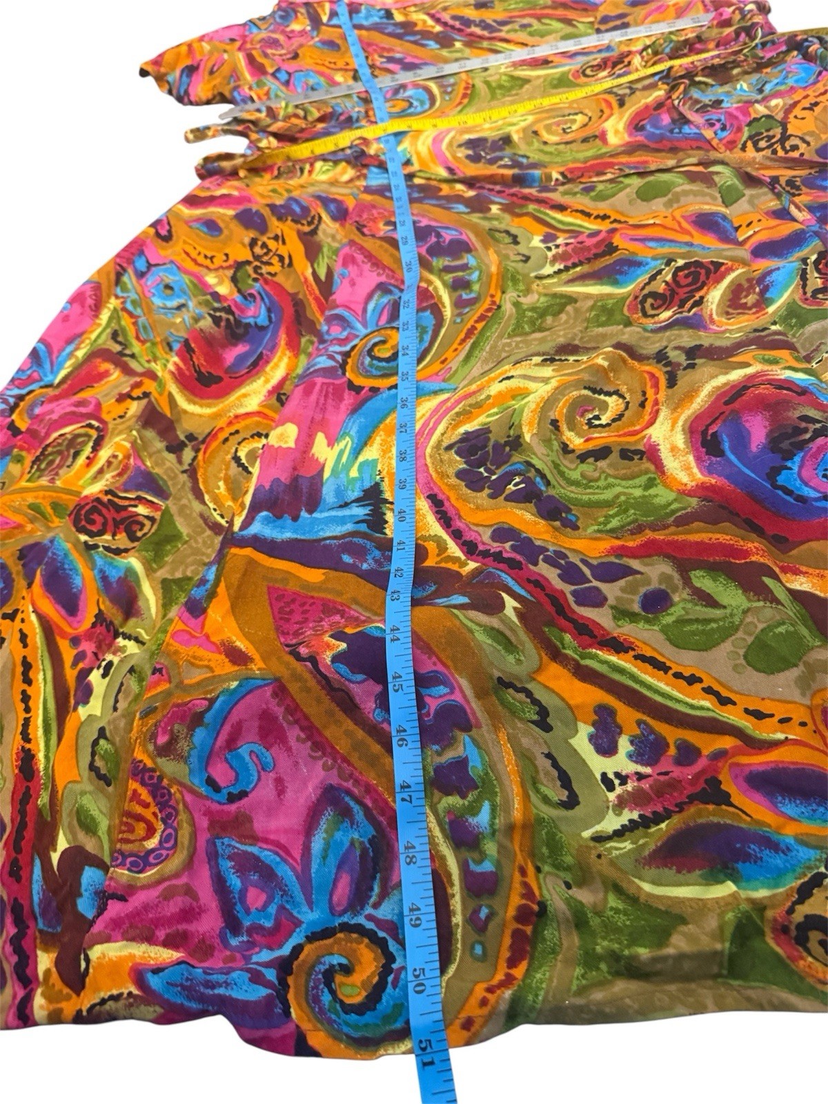 VTG Diana Retro abstract Whimsigoth ART TO WEAR tie side Bohemian Dress SZ 18