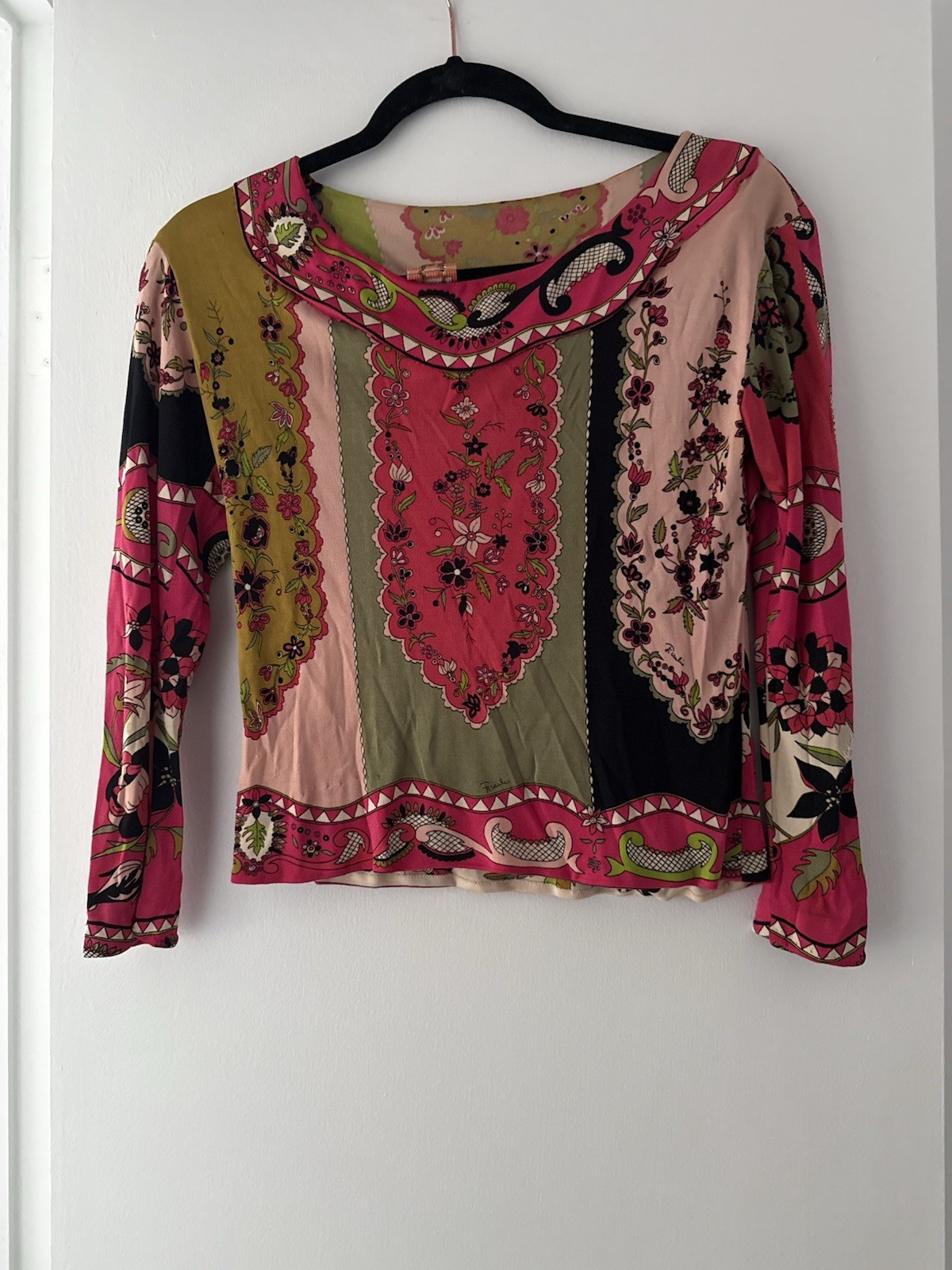 Vintage RARE 1960S EMILIO PUCCI Shirt And Skirt Set Size 6 (fits Size Small)