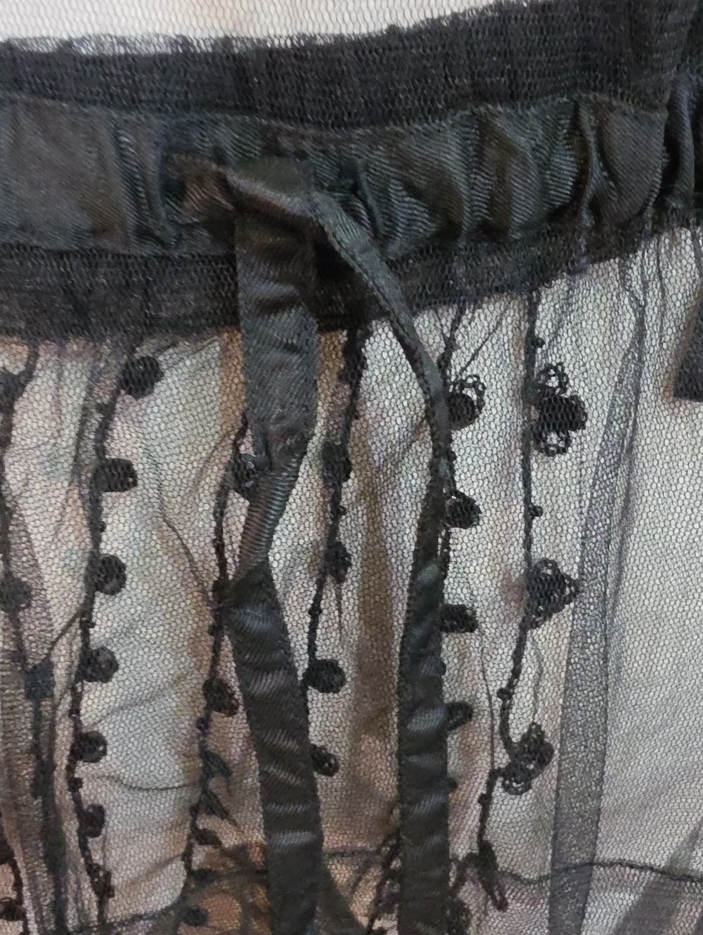 Vintage 90s Kenar Studio Hand-Beaded Sheer Mesh 2-Piece Vest & Skirt Set- Size S
