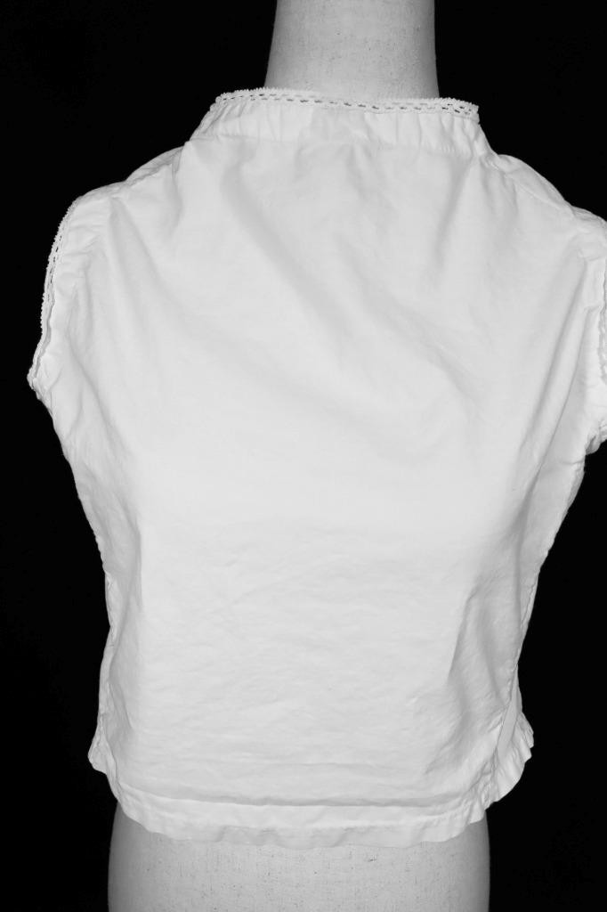 Antique French Edwardian-1920&rsquo;s White Cotton Blouse Size Medium Exc Condition