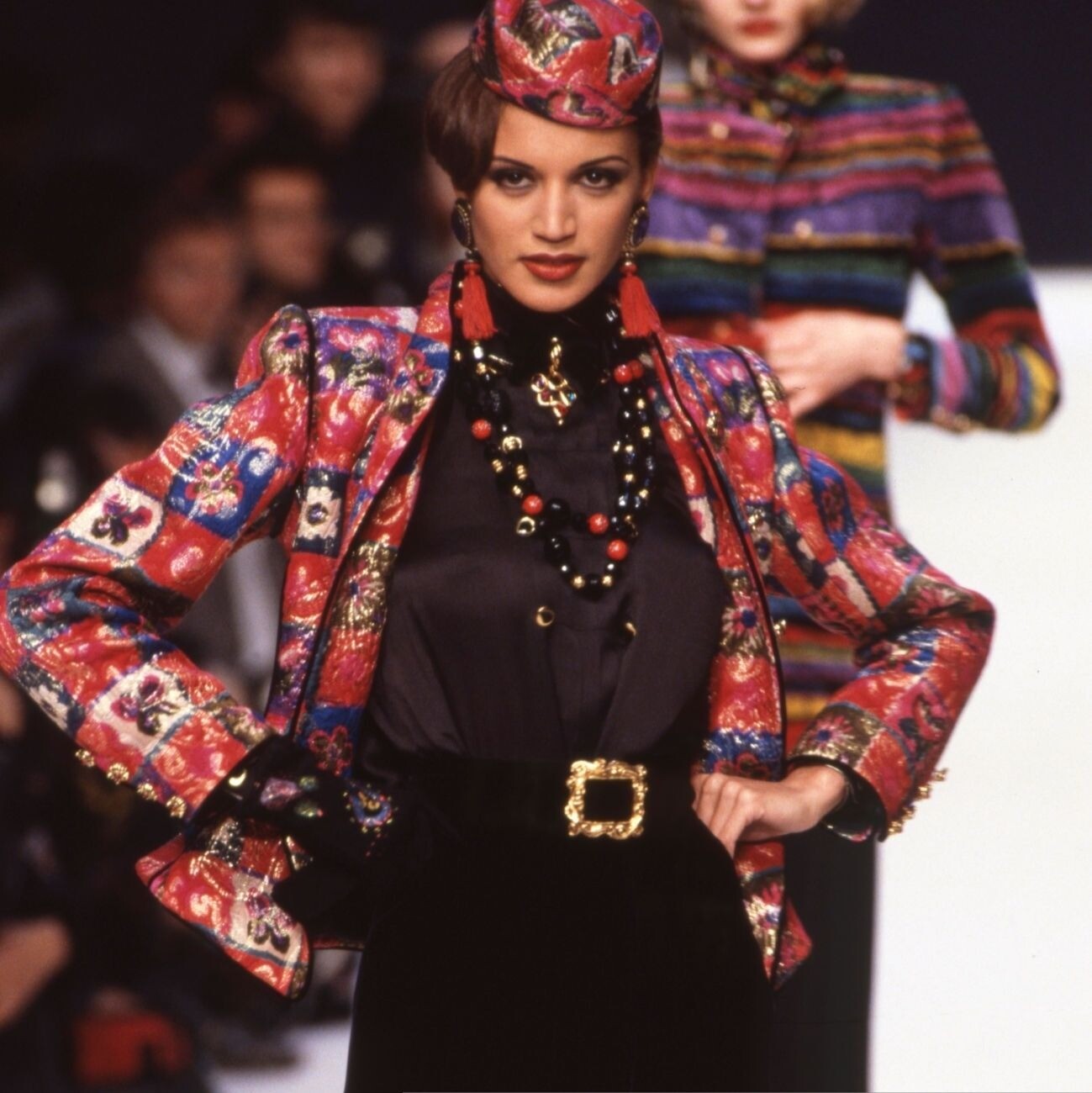 EMANUEL UNGARO Vintage 6 Butterfly Jacket Embroidered Buttons 1990&rsquo;s Small Rare