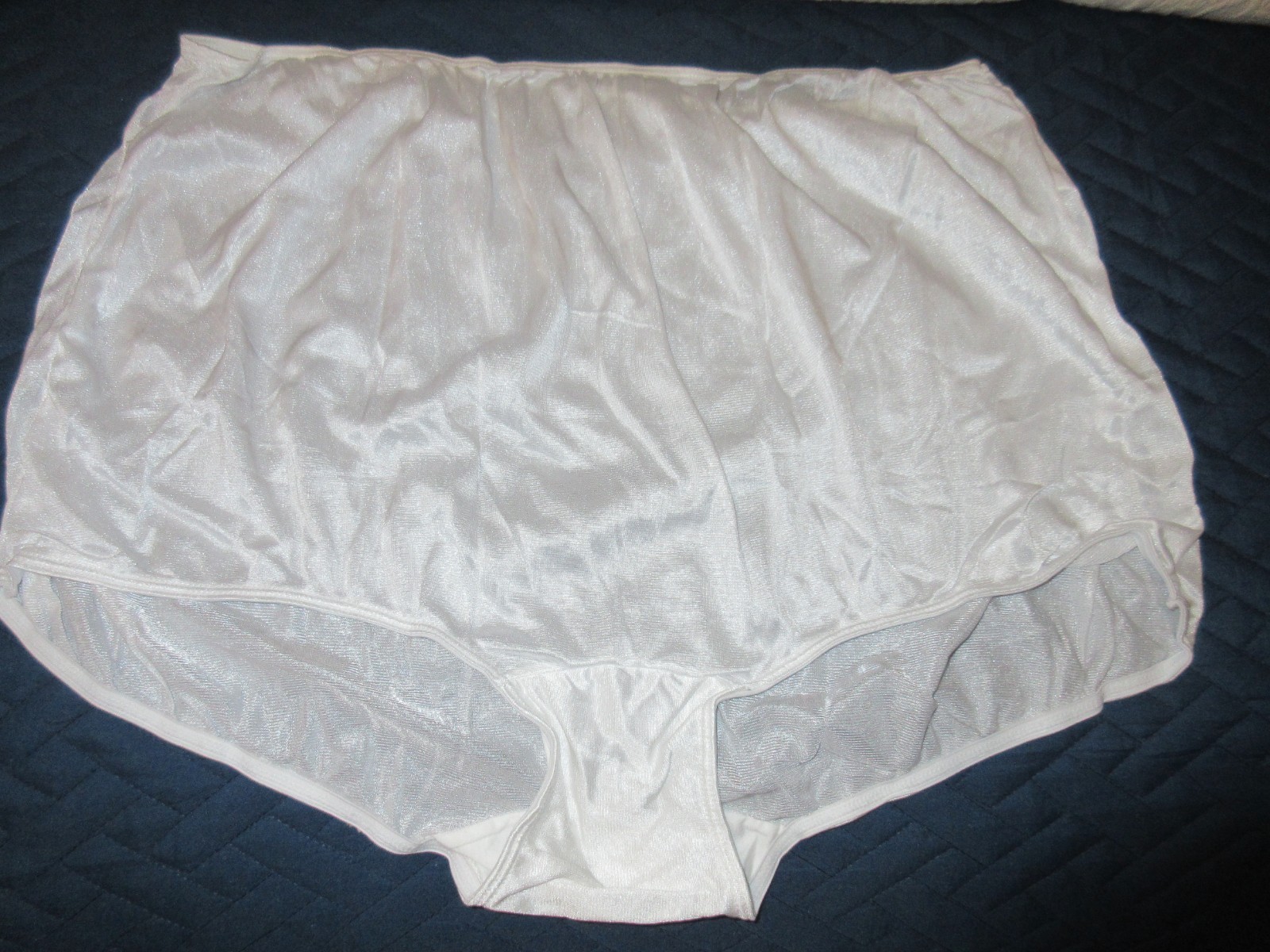 SEARS VERY IMPRESSIVE panty WHITE glossy nylon GRANNY briefs 11 / 4XL NEW