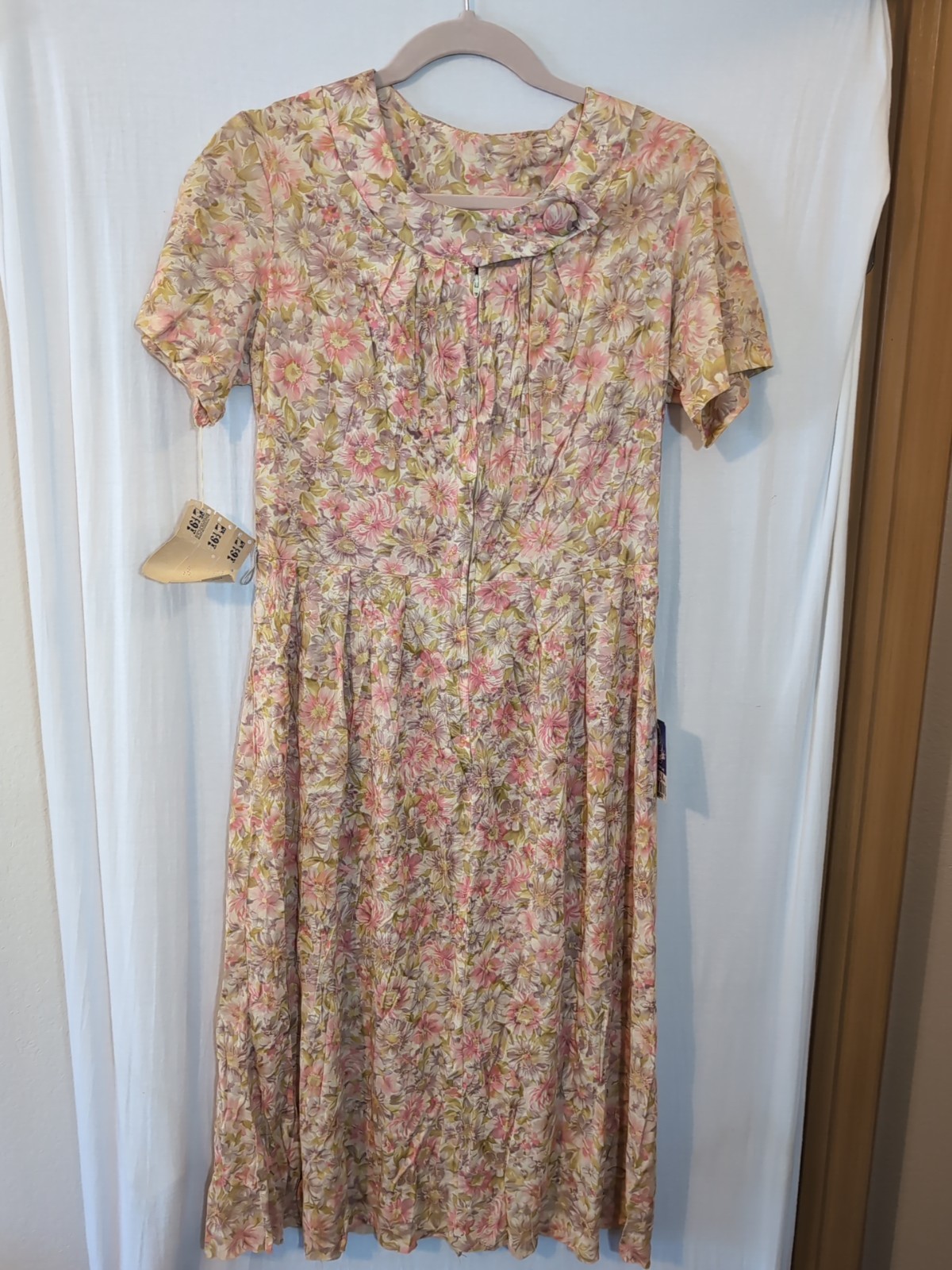 Vintage Karen Kane Dresses Flowers 16.5 M 70s 80s Librarian