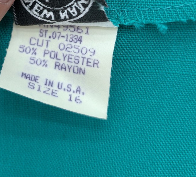 Vintage 80s Women&rsquo;s Skirt Suit Size 16 Green Double-Breasted Belt