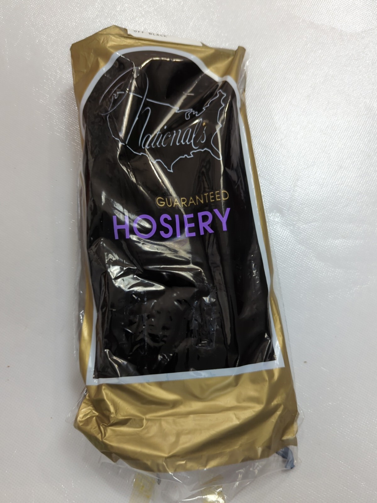 Nationals Hosiery NEW 6-Pair VTG Nylon Knee Highs Off Black Made in USA