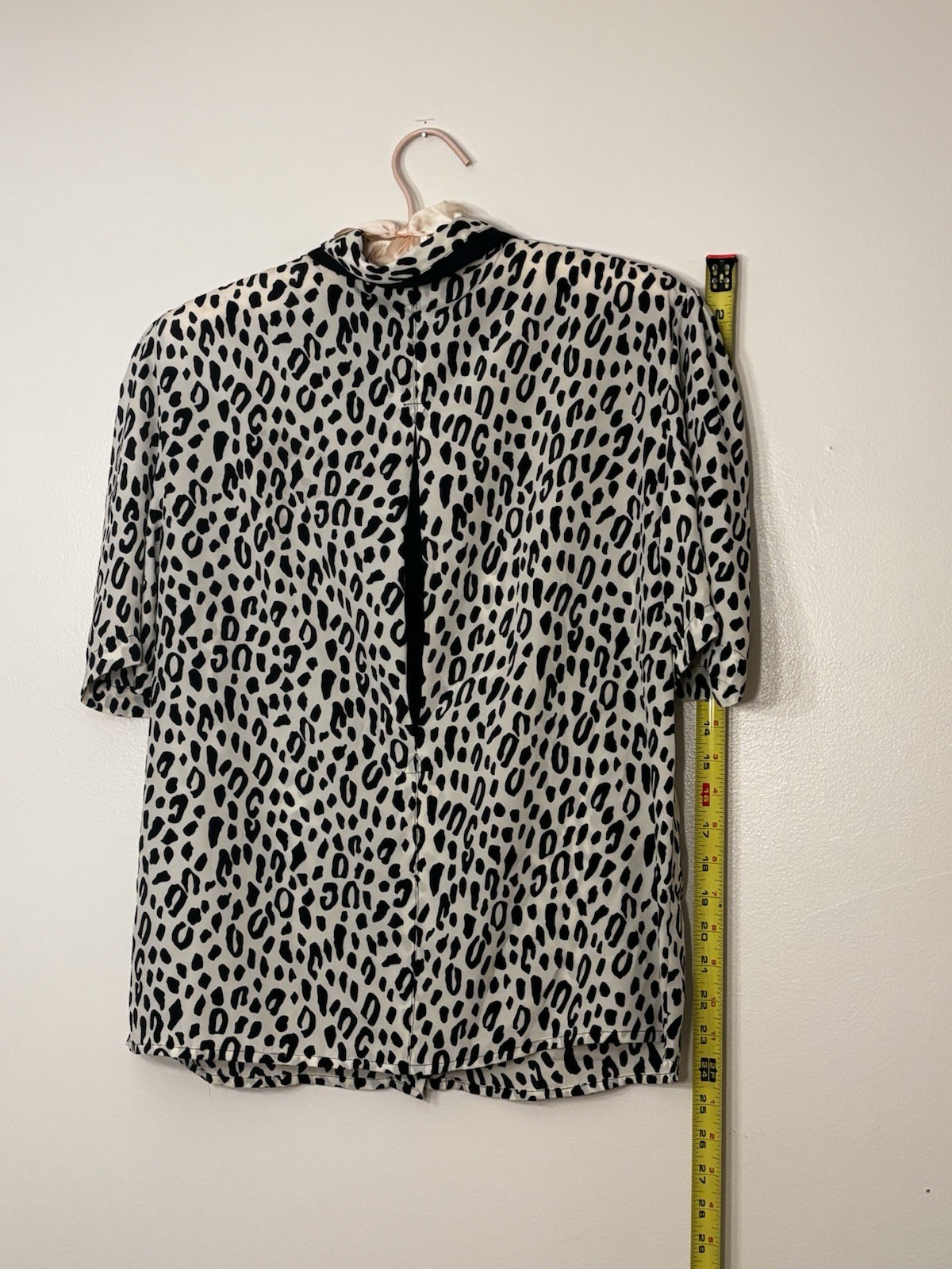Vintage Cheetah Short Sleeve Button Up Blouse By Jordan Size 12 Retro Cool