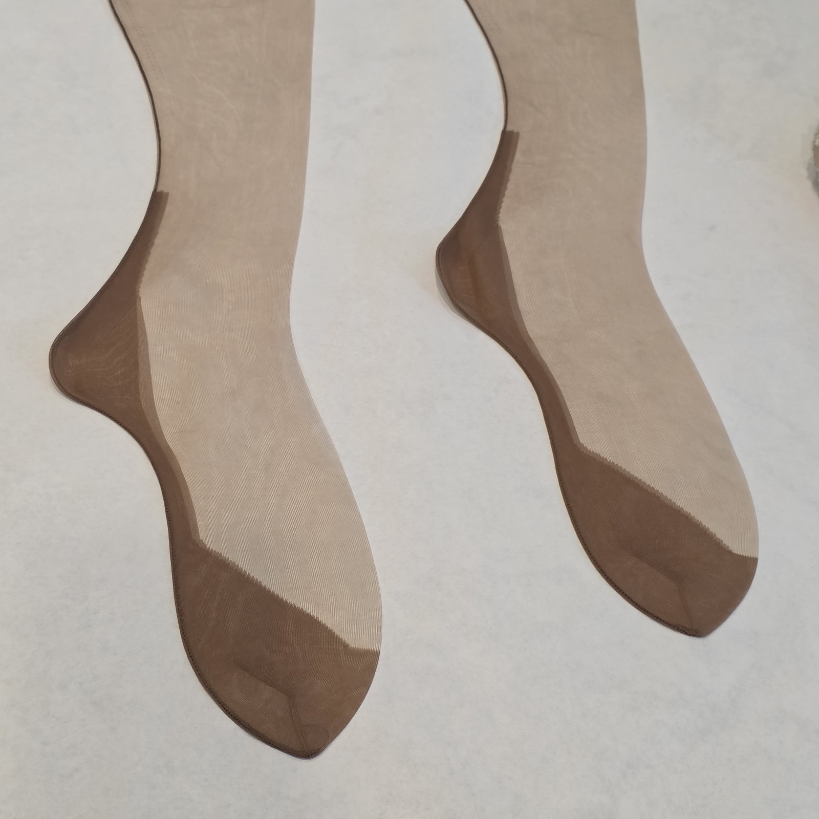 Vtg Penney&rsquo;s Full Fashioned 51 Gauge 15 Den Nylon Stockings Back Seam Size 9.5