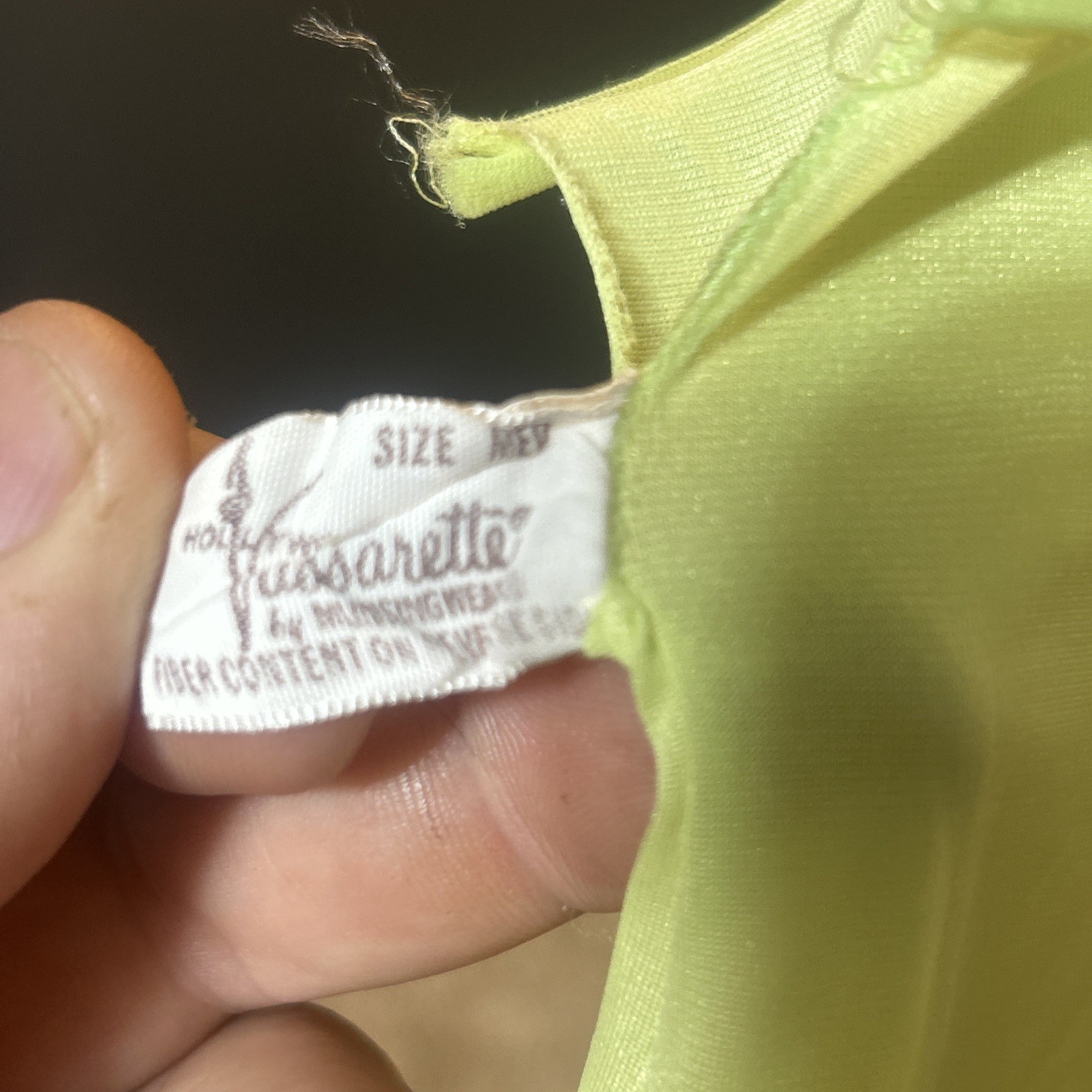 VTG Vassarette Munsingwear Yellow / Mint Sheer See Thru Sz MED