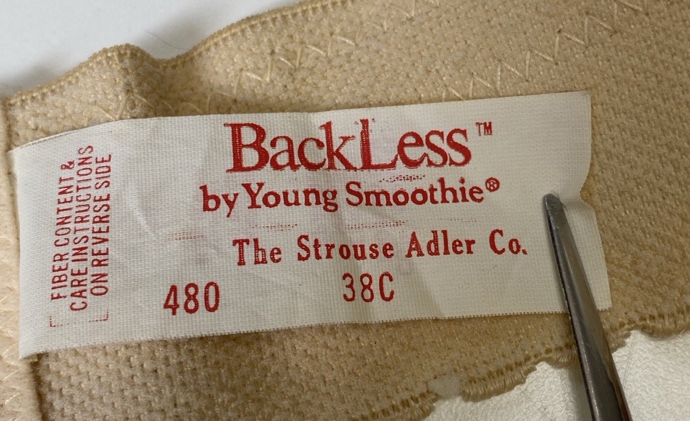 Vintage Backless By Young Smoothie The Strouse Adler Co 38c Boustier Lace Bra