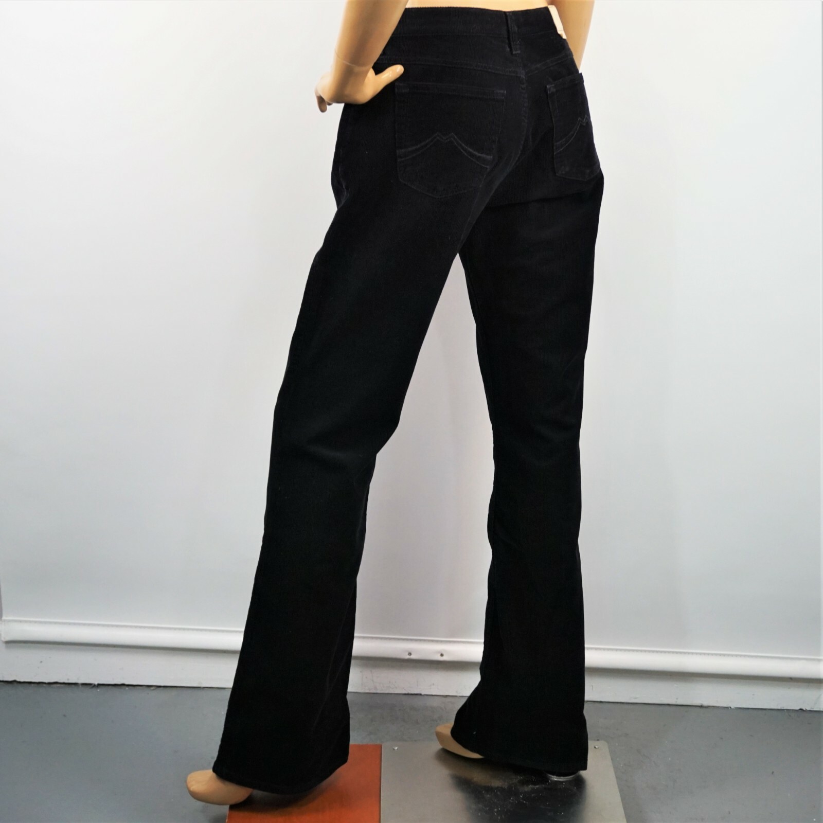Mustang Corduroy Jeans Wide Leg Black 32 x 34 Vintage Germany
