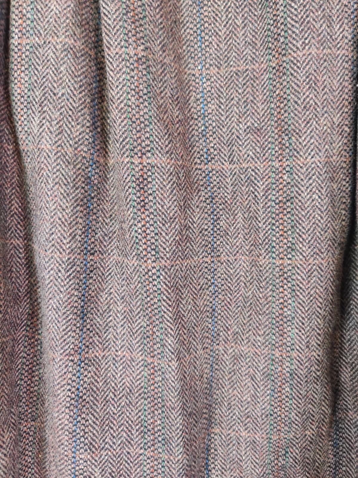 Vintage 100% Wool Women&rsquo;s Skirt Size (16/17) Brown Plaid Preppy Schoolgirl
