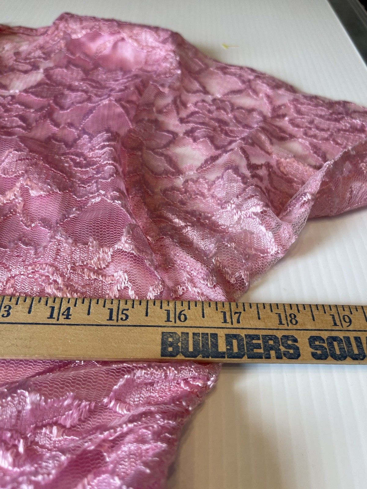 Vintage Pink Lace 1980s Special Occasion Prom Handmade