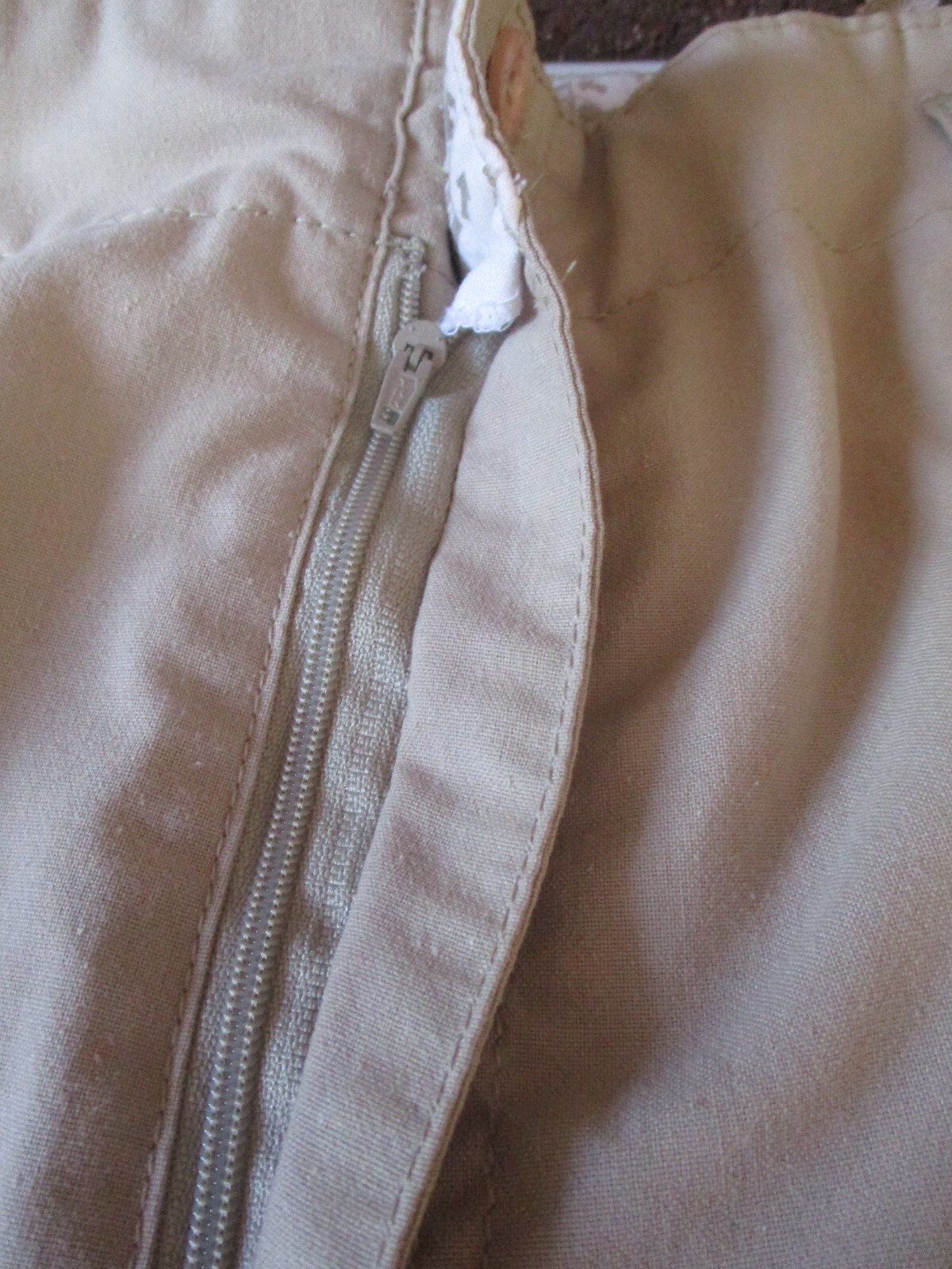 P.S. Gitano Pants Size 36/22W Reg.Beige -Zip/Button/Elastic/ Belt Loops Waist