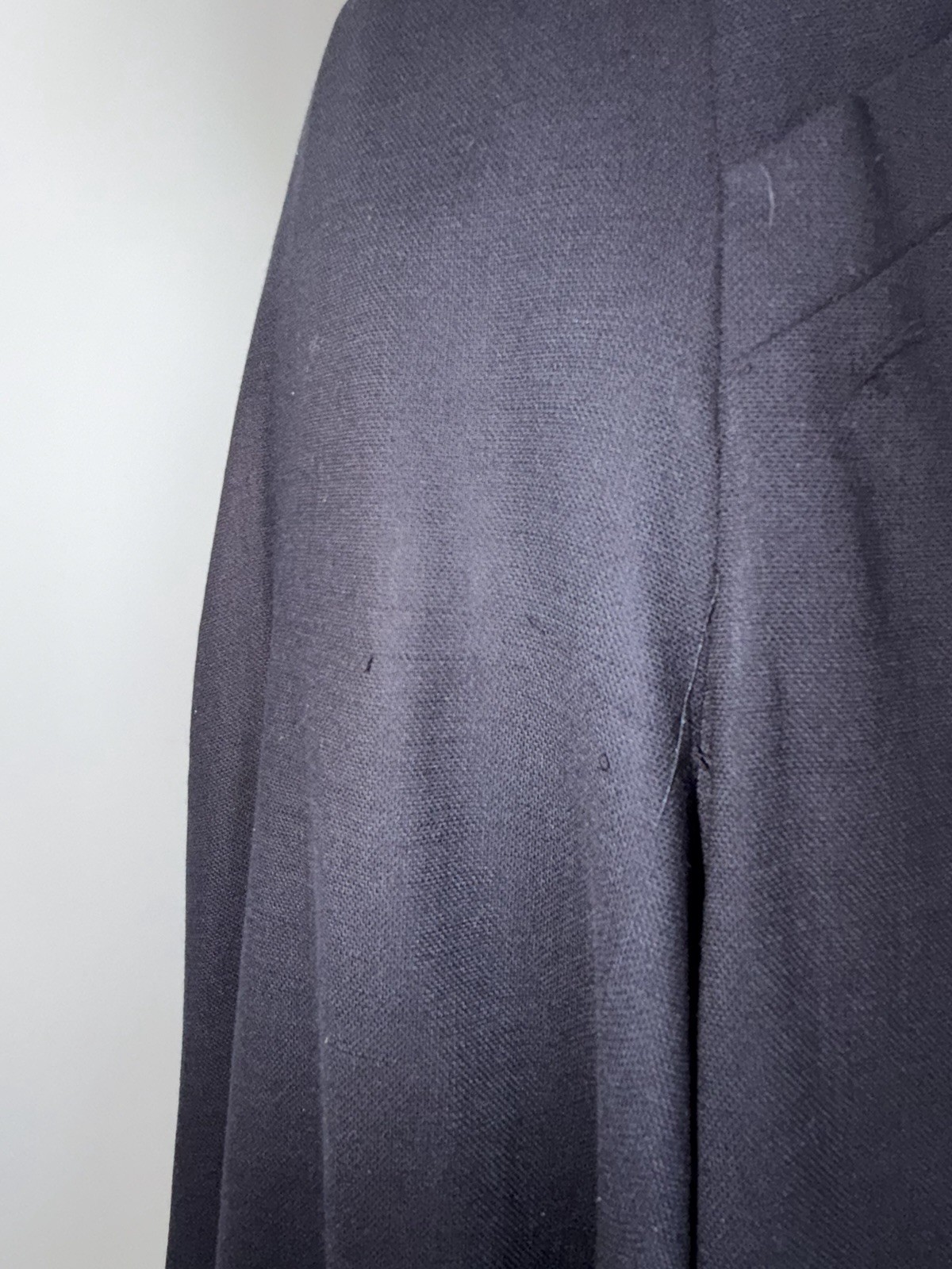 Vintage 90s Escada Margaretha Ley Women&rsquo;s Navy Wool Knee Length Dress Sz 38