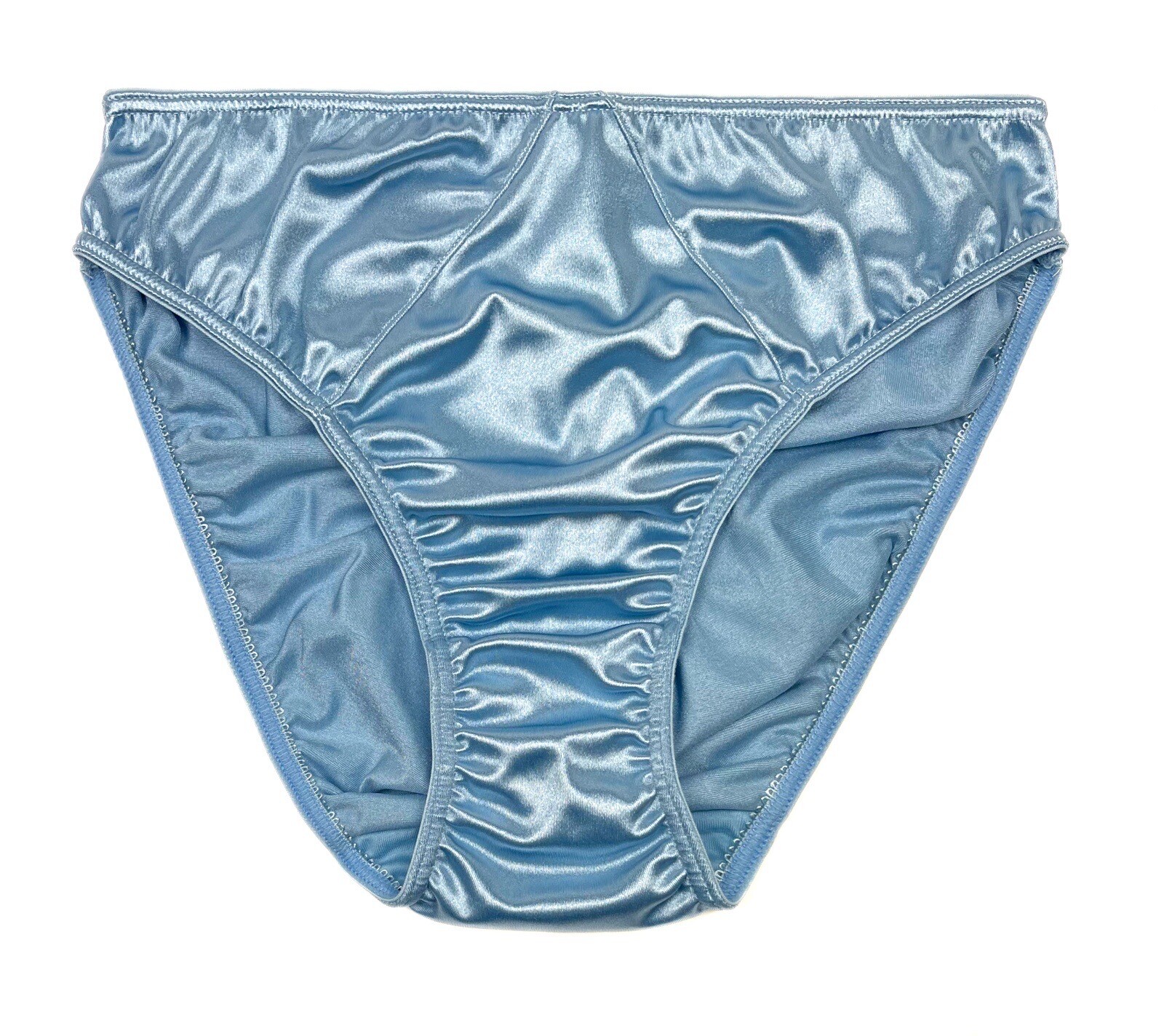Hi-Cut Second Skin Satin Hipster Panty Sky Blue L