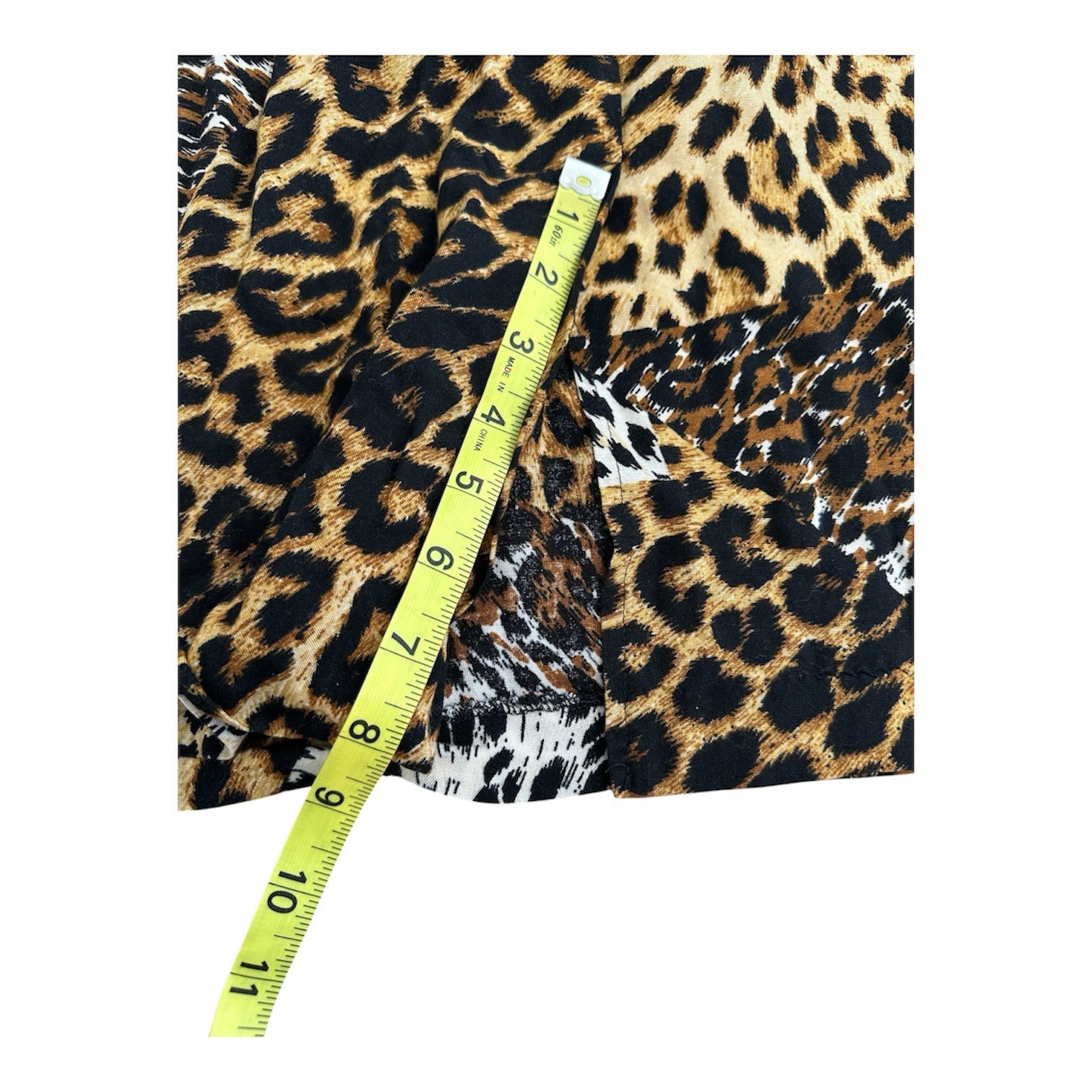 Vintage 90s S.L. Fashions Patchwork Leopard Print Skirt Size 22 Made In USA