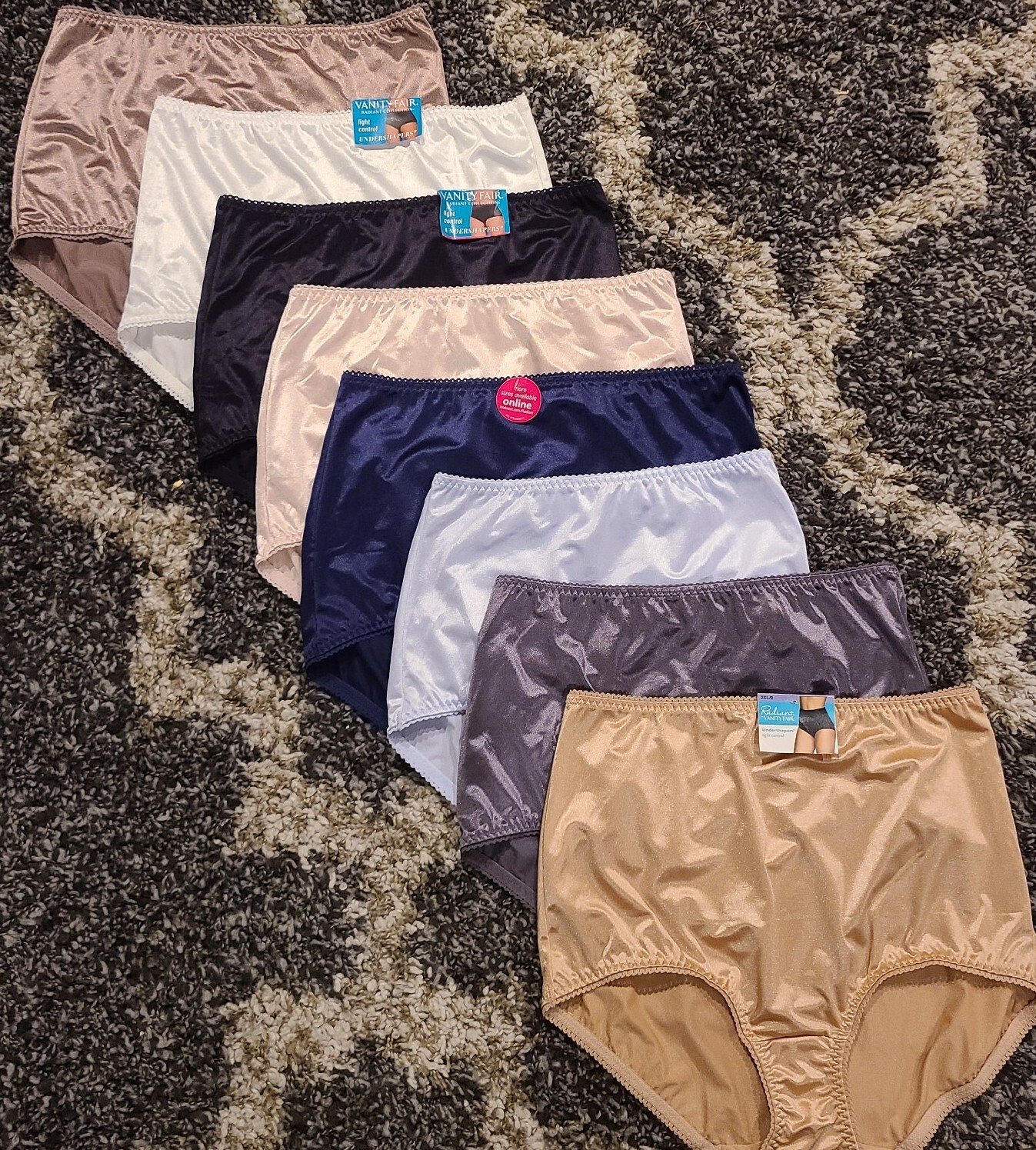 Lot of 5 PAIR – Vanity Fair Brief Satin Panties Sizes 5-12