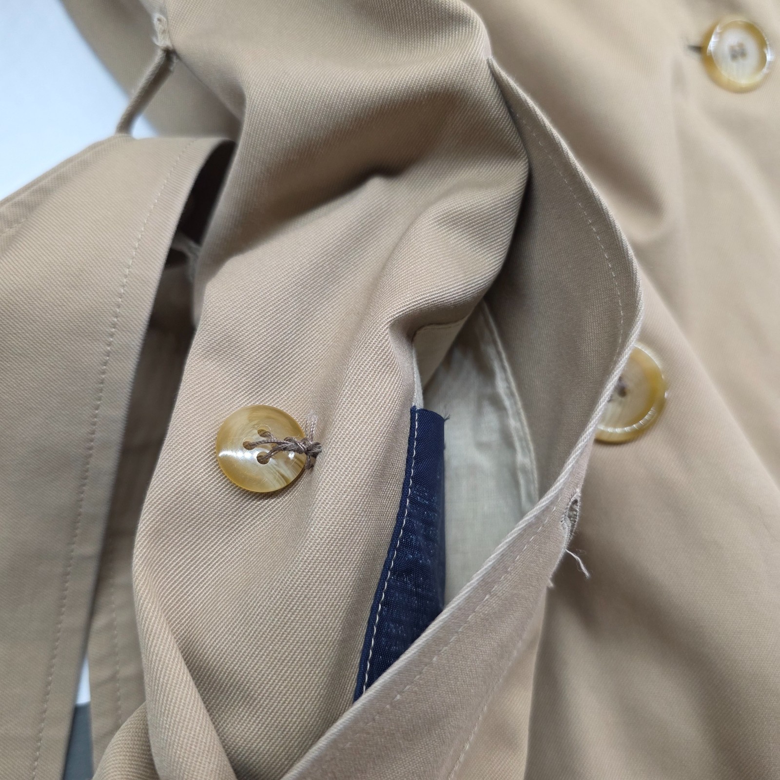 VTG Burberrys Trench Coat Made in England Adult 18X43 Distress READ Burberry