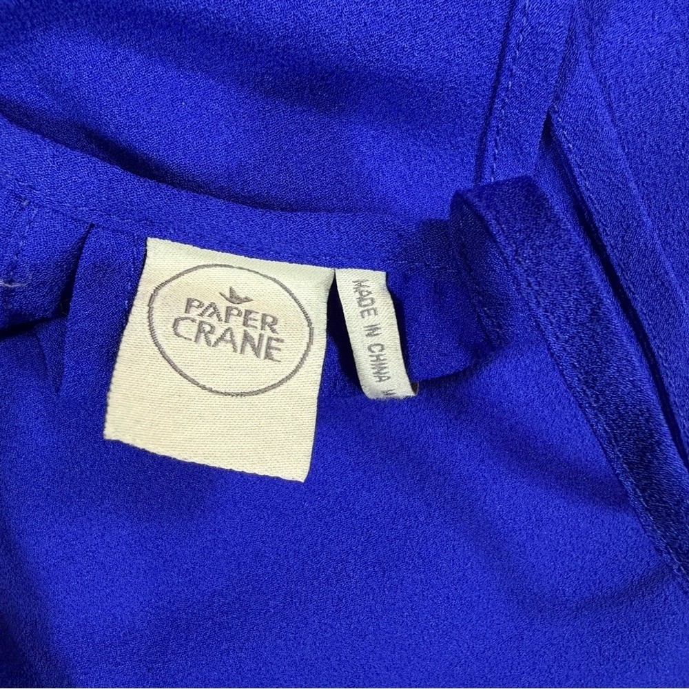 Chic and Sophisticated Paper Crane Royal Blue Camisole Top Sz Medium