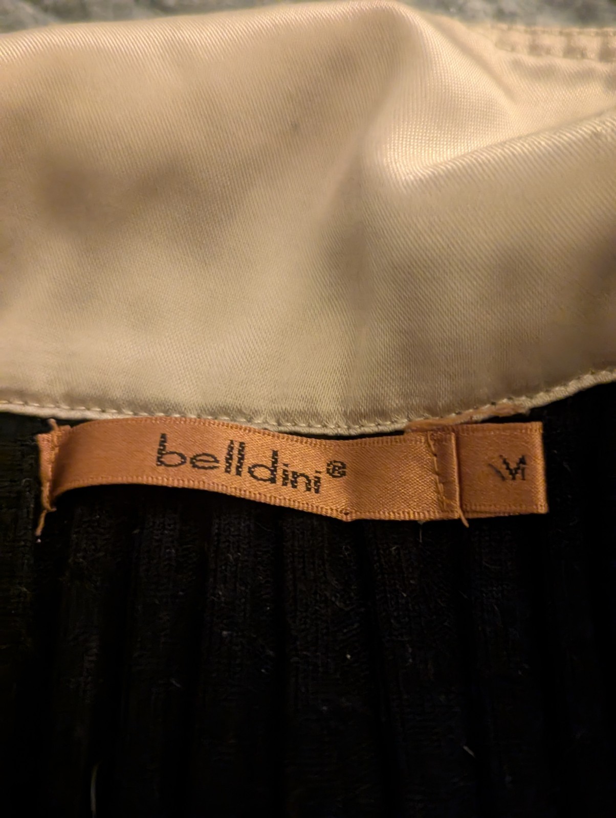 Vintage Belldini Top With Rhinestone Bedazzled Zipper and Silk Collar