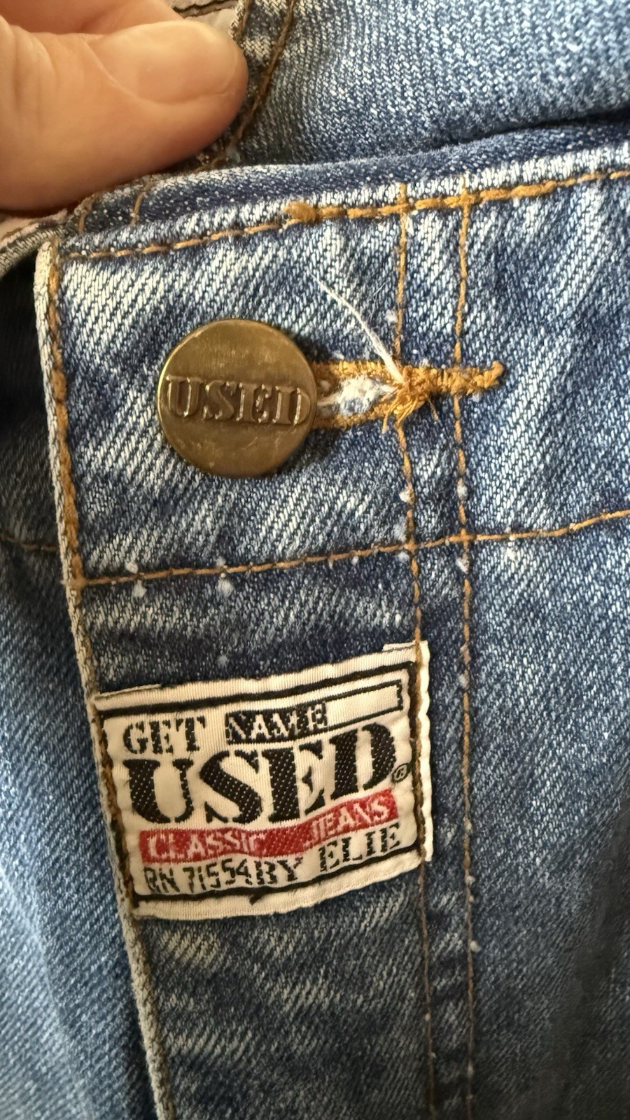 VINTAGE RARE Get Used Women’s Patchwork Barrel Jeans Modern sz 28 (vnt sz 32)