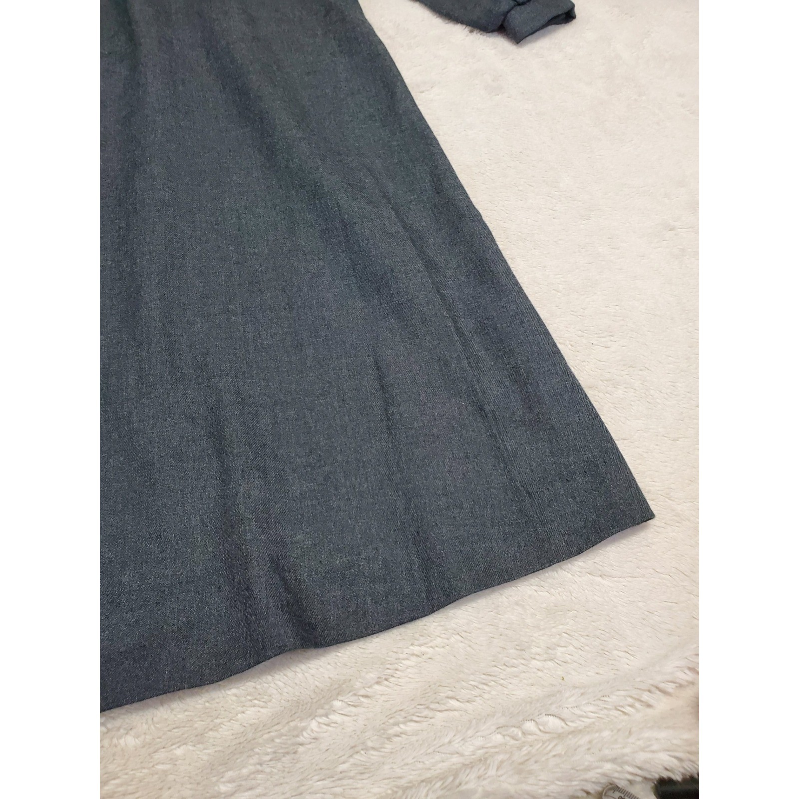 Vintage Gray Collared Maternity Dress 6 Maternal, Modest, Mature Retro Classic