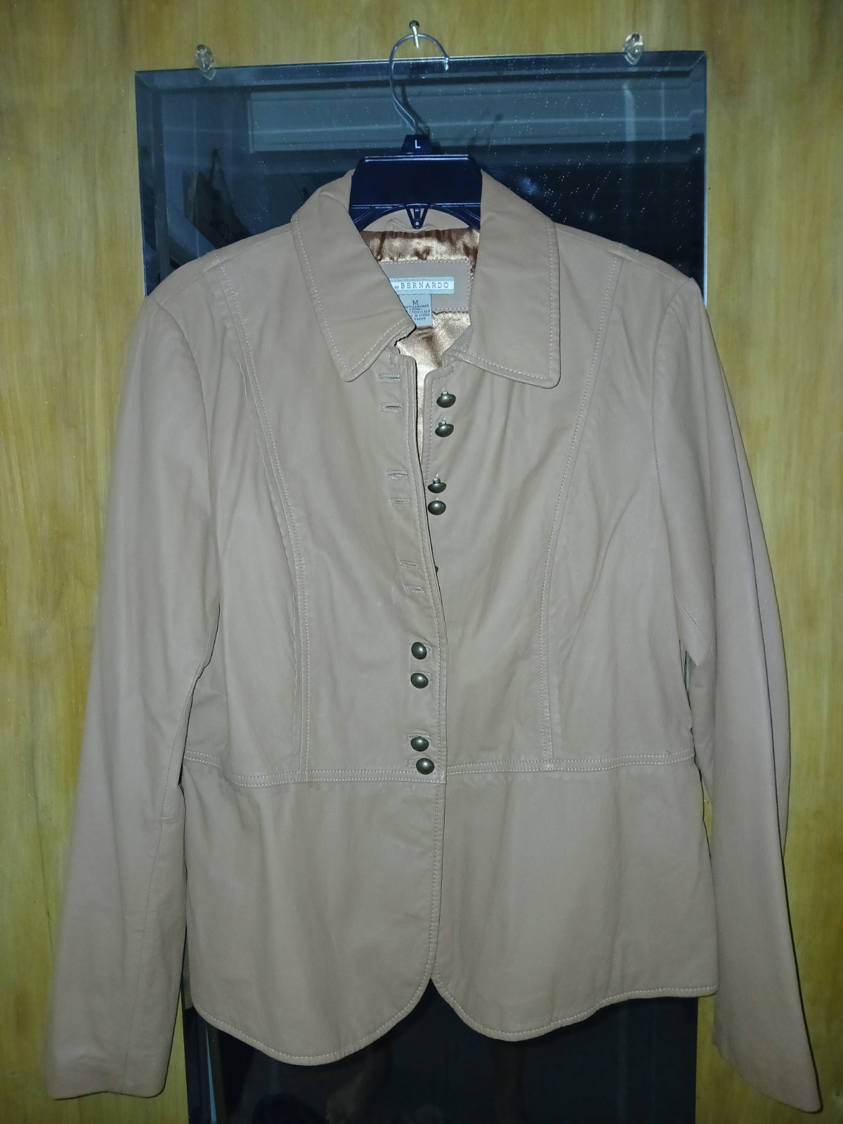 B By Bernardo 100% Leather Vintage Jacket Womens Medium Copper Colored…