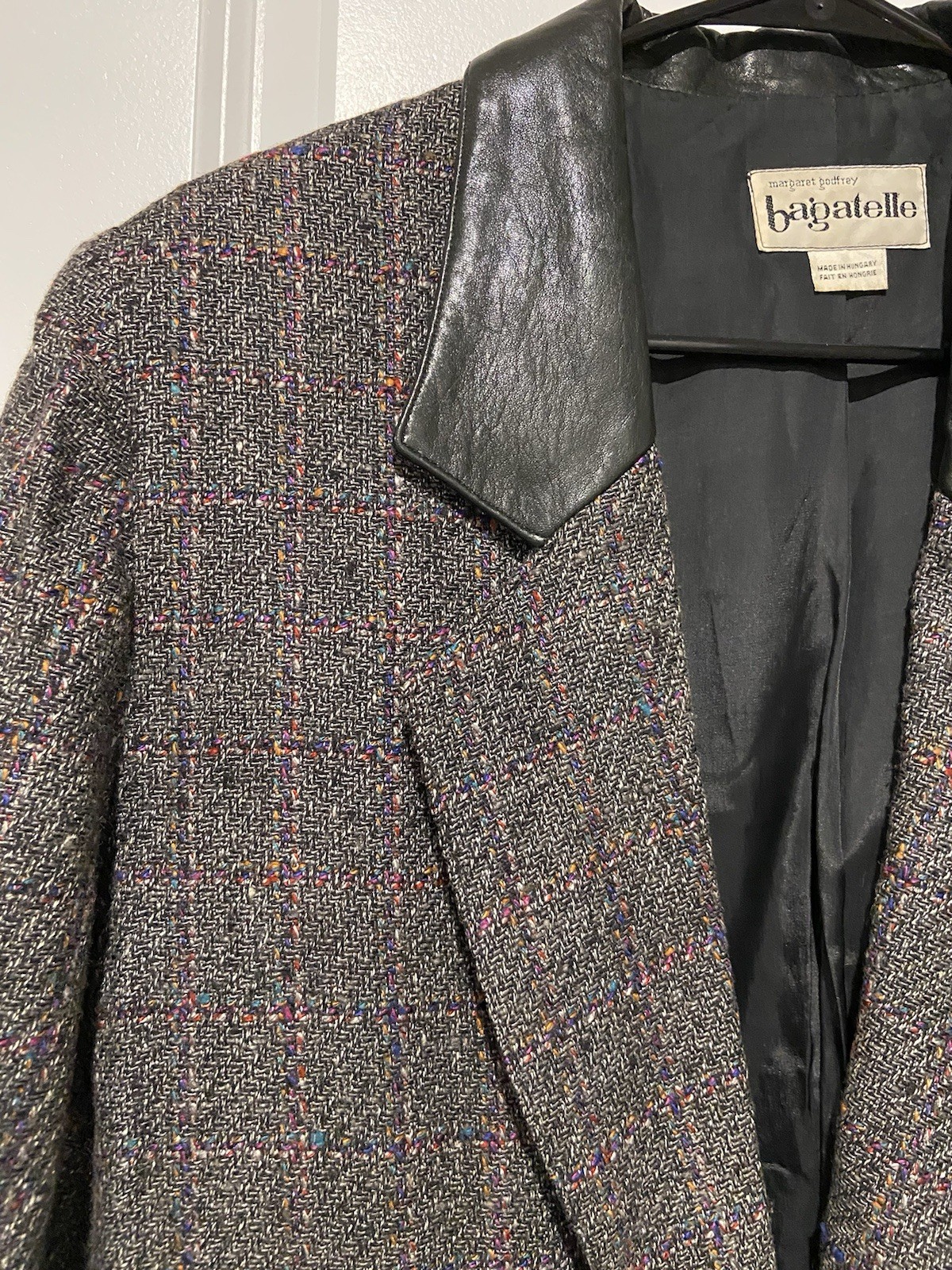 Vintage 1980s Bagatelle Wool Blazer With Lester Collar Dark Academia Fall Vibes